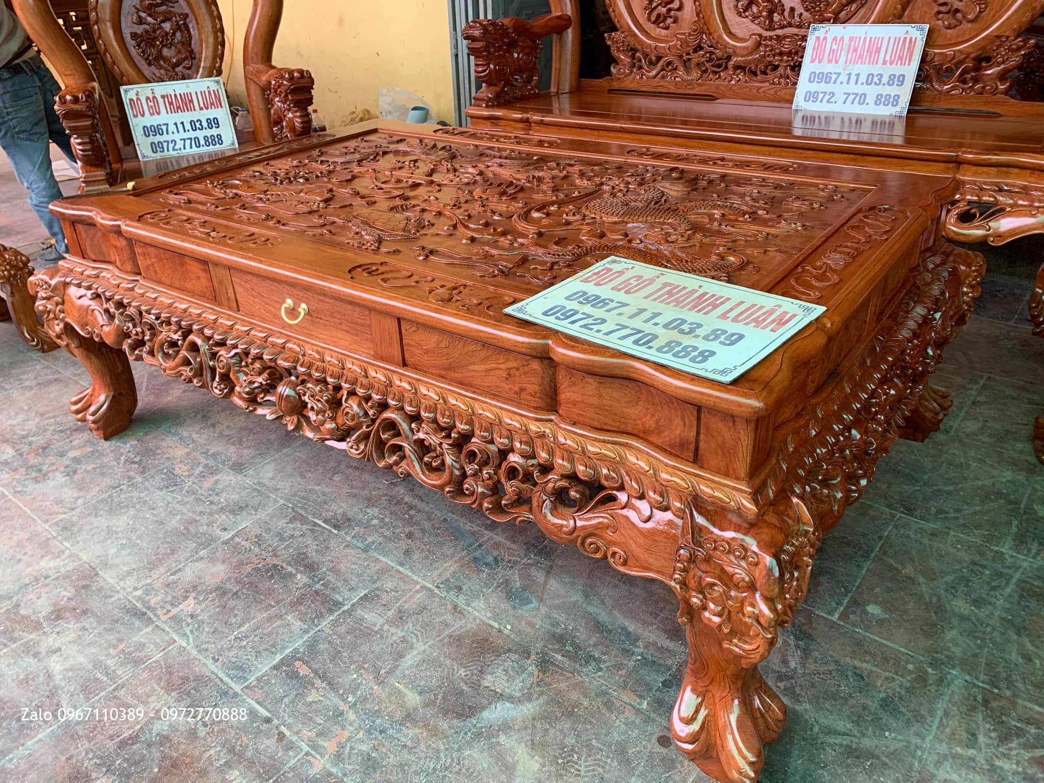 Bộ Bàn Ghế Nghê Bảo Đỉnh Gỗ Hương Đá Siêu Khủng.Chú Tự TP Bắc Ninh: