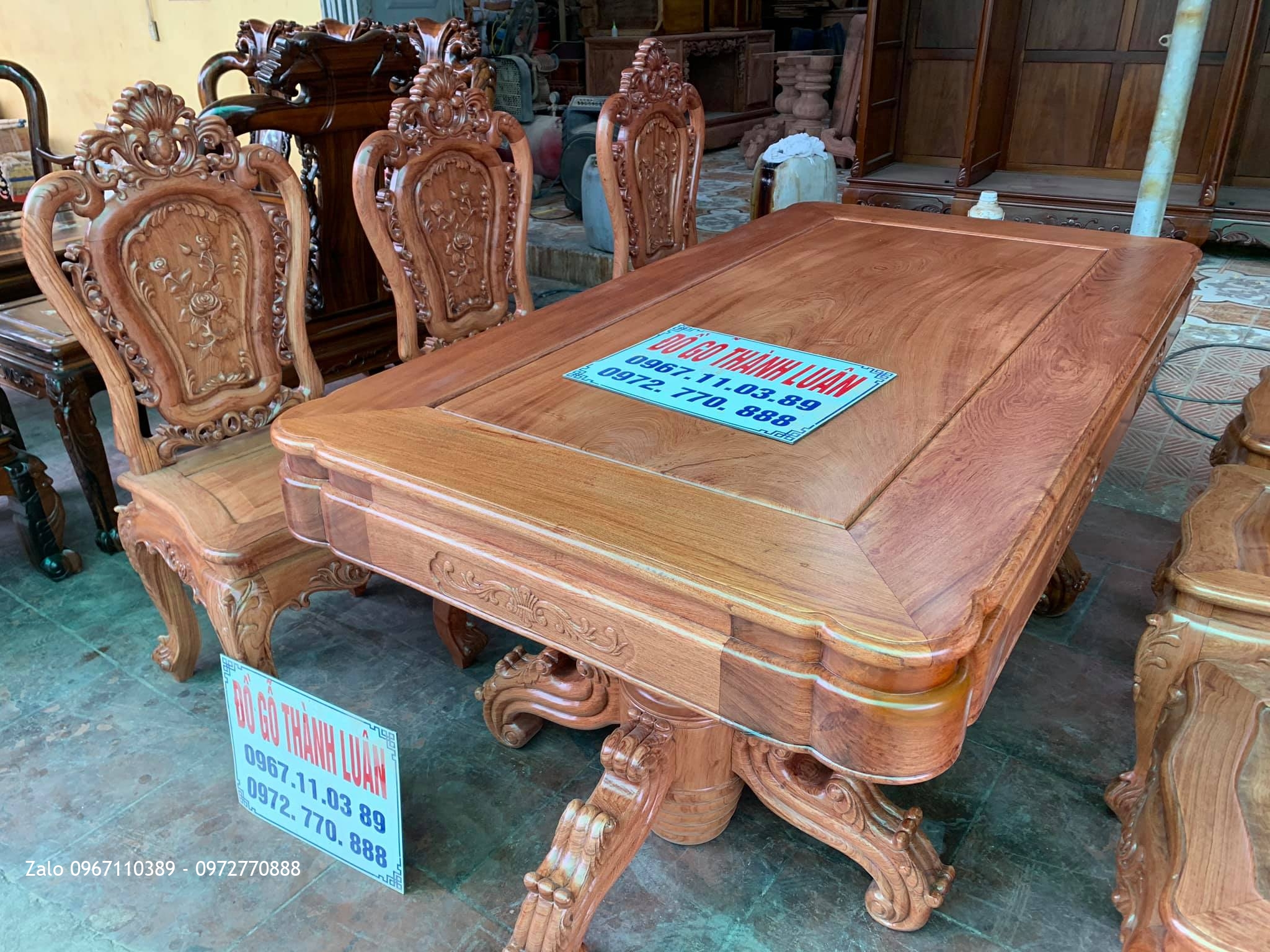 Bộ Bàn Ghế Ăn Mẫu Hoa Lan Tây Siêu Víp Bán Cho GD Chú Phượng Thanh Hoá