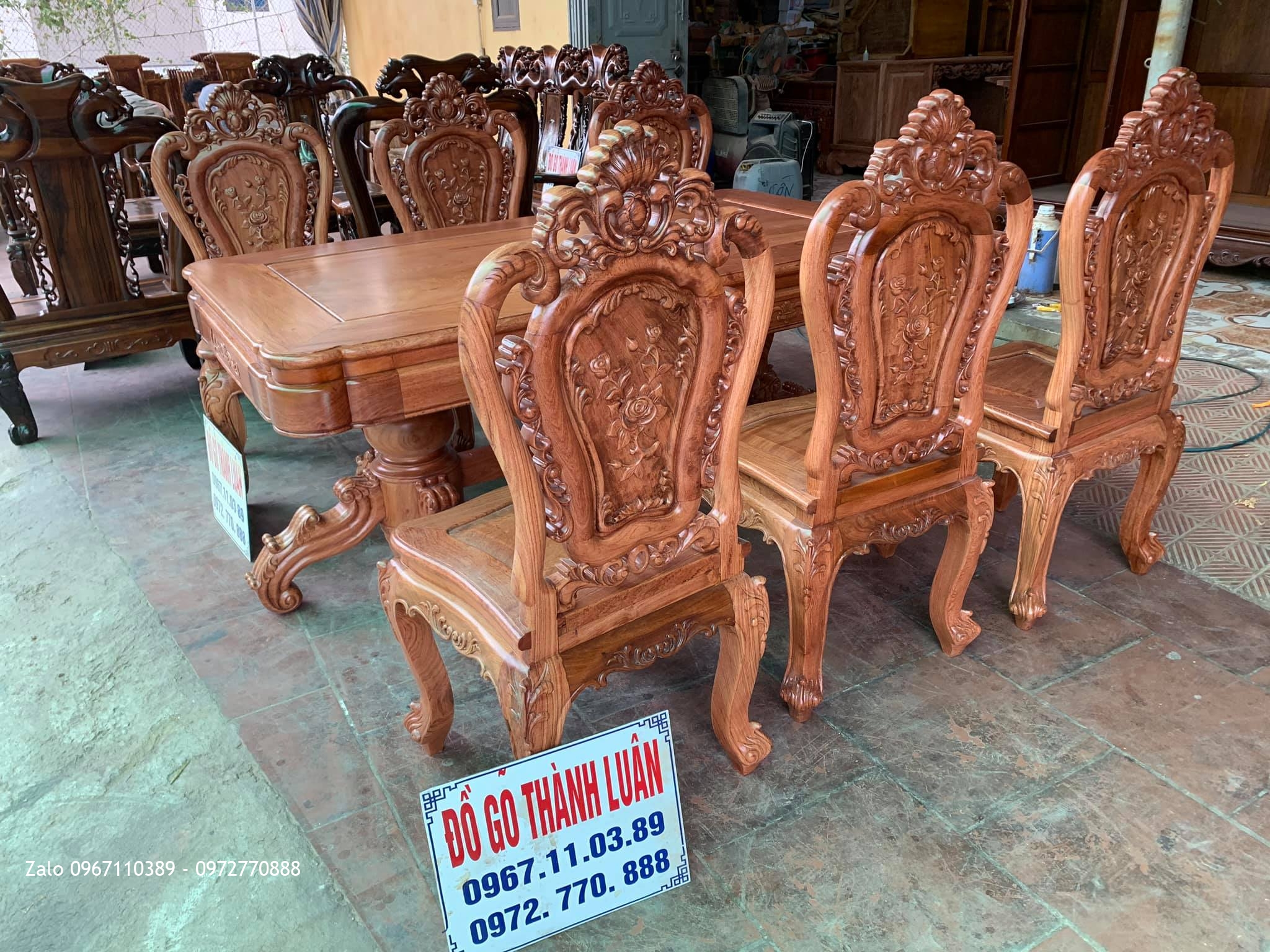 Bộ Bàn Ghế Ăn Mẫu Hoa Lan Tây Siêu Víp Bán Cho GD Chú Phượng Thanh Hoá,.