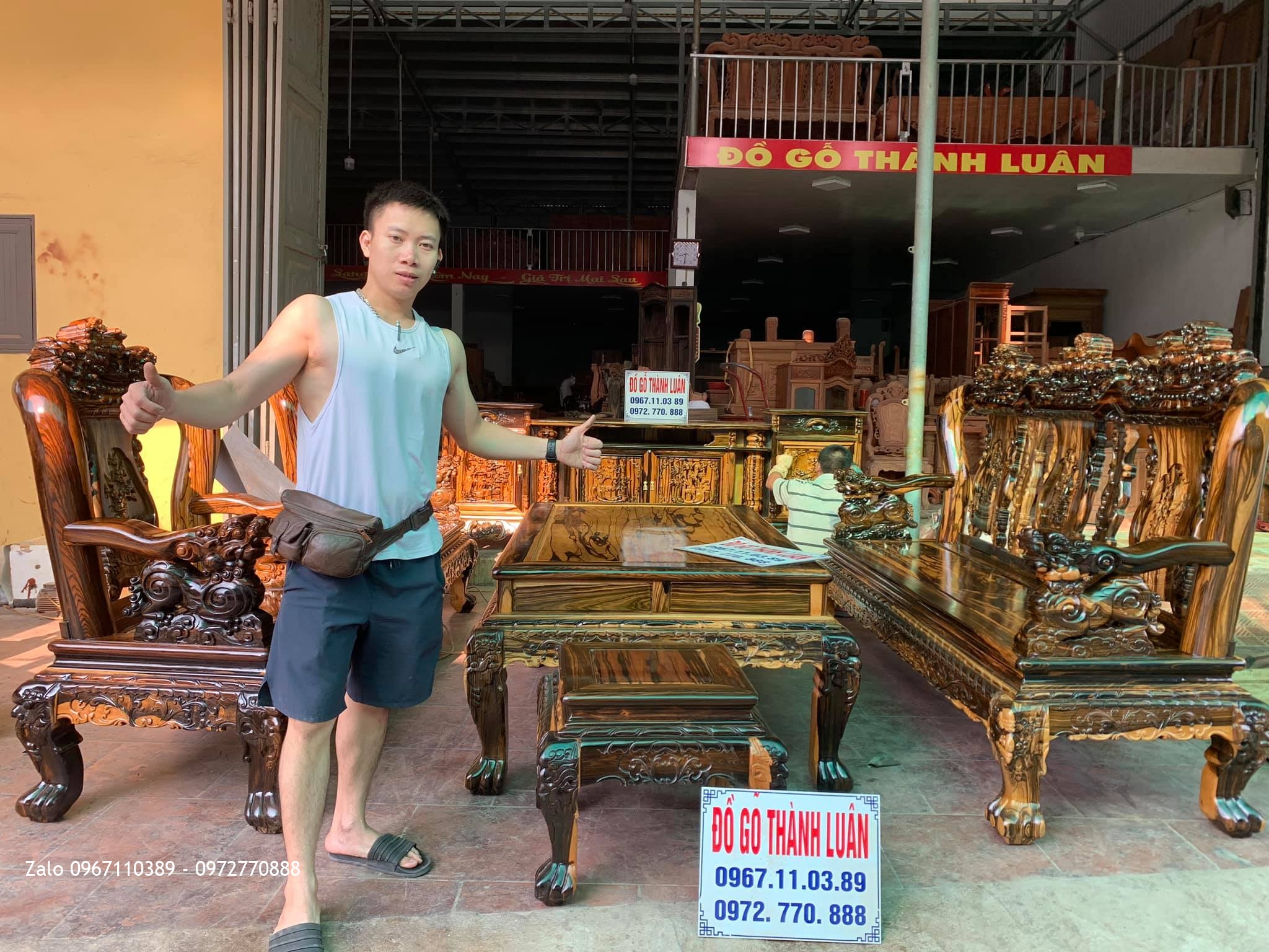 Bộ Ghế Minh Nghê, Kệ Tivi Gỗ Mun Siêu Vip. GĐ A Tuyên Tp Phủ Lý Hà Nam,