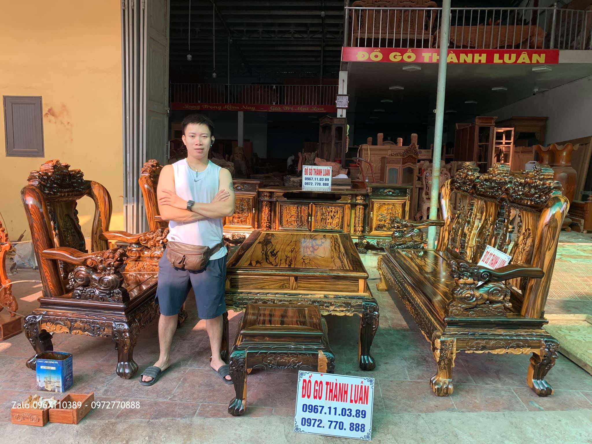 Bộ Ghế Minh Nghê, Kệ Tivi Gỗ Mun Siêu Vip. GĐ A Tuyên Tp Phủ Lý Hà Nam:.