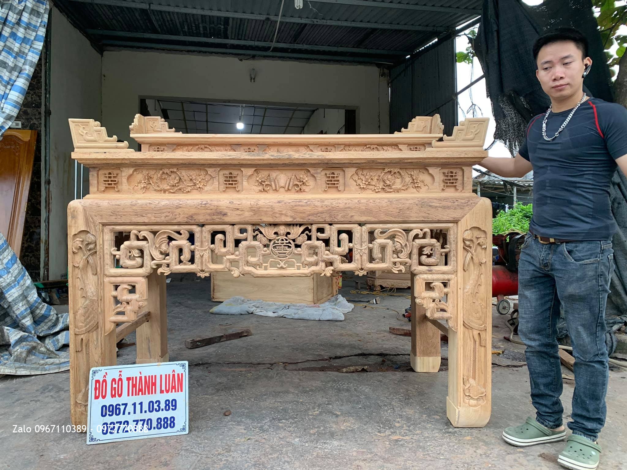 Bàn Thờ Triện Chân Hạc Nhị Cấp Siêu Vip. KH Phước Thể Tuy Phong Bình Thuận