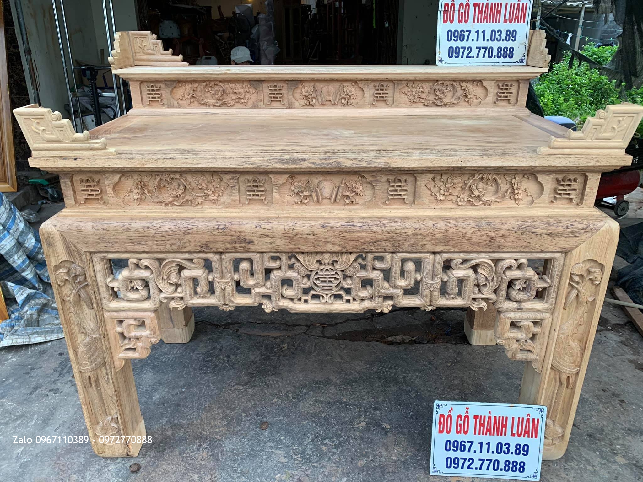 Bàn Thờ Triện Chân Hạc Nhị Cấp Siêu Vip. KH Phước Thể Tuy Phong Bình Thuận,.