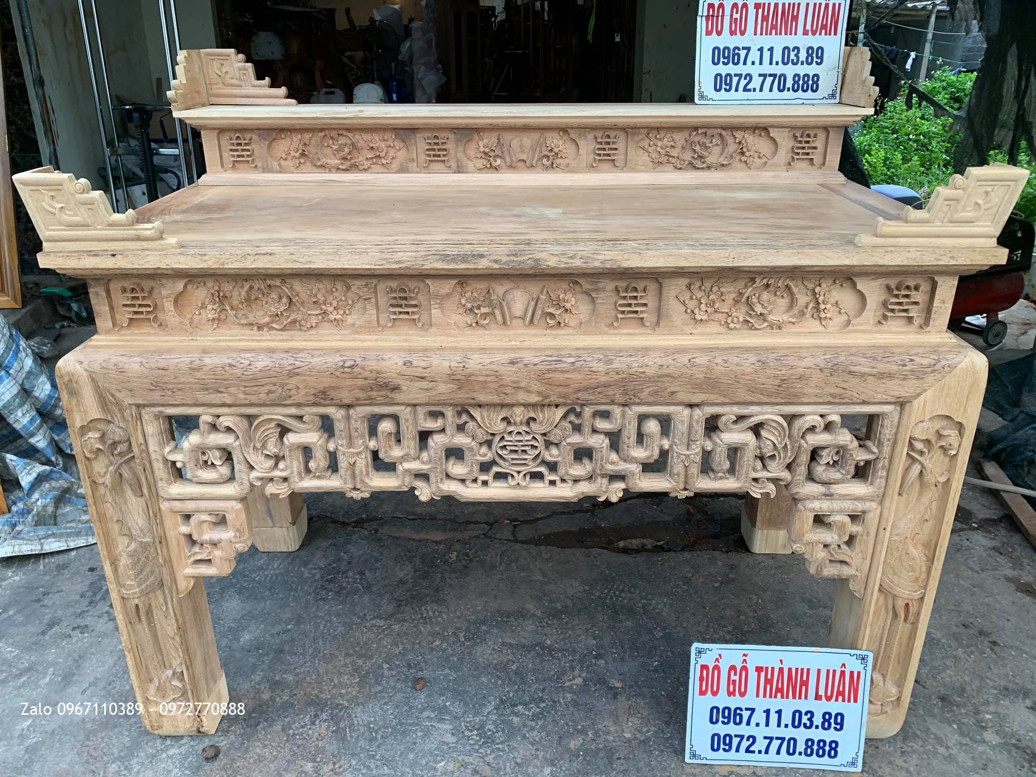 Bàn Thờ Triện Chân Hạc Nhị Cấp Siêu Vip. KH Phước Thể Tuy Phong Bình Thuận,.