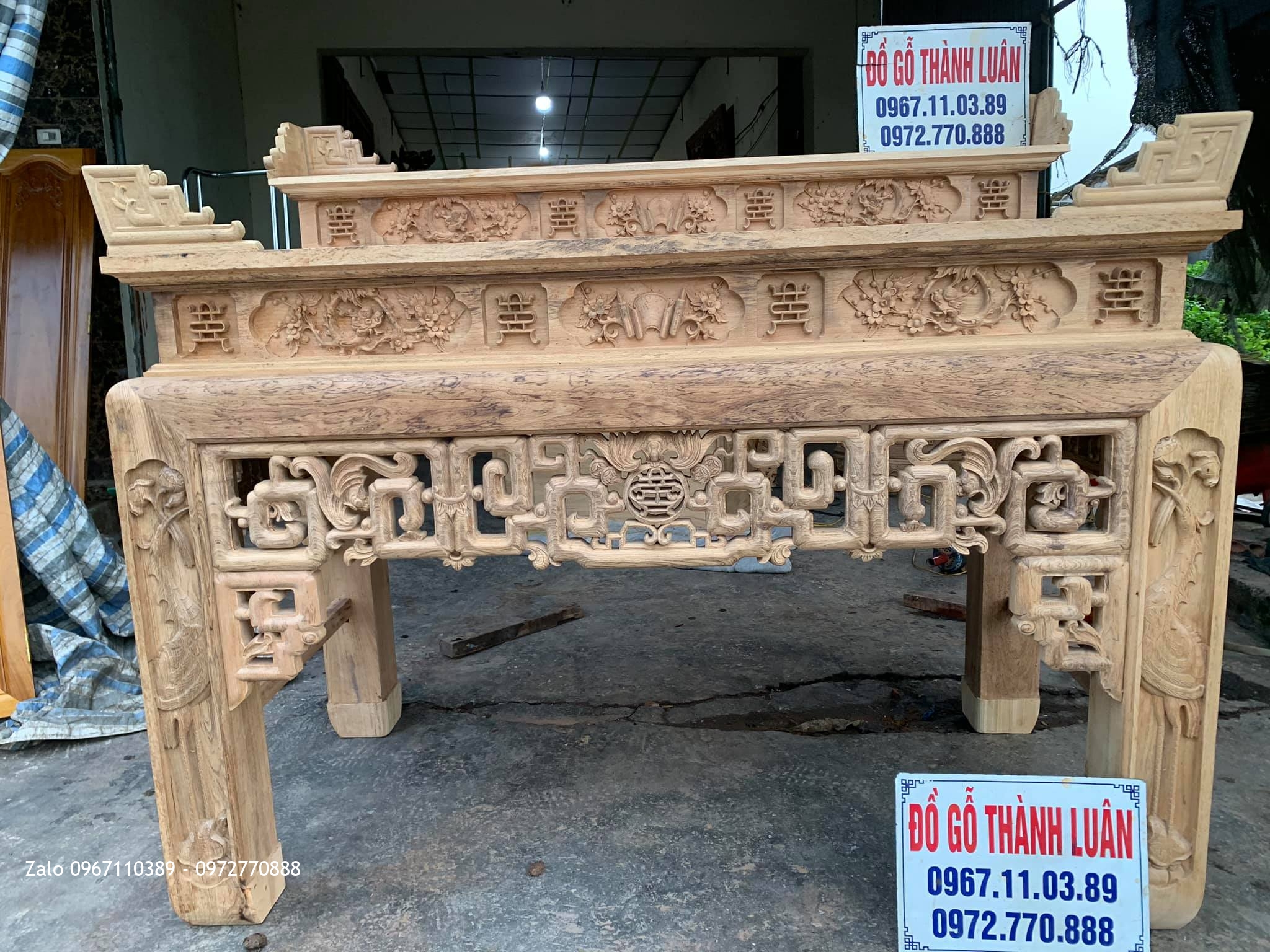 Bàn Thờ Triện Chân Hạc Nhị Cấp Siêu Vip. KH Phước Thể Tuy Phong Bình Thuận,.