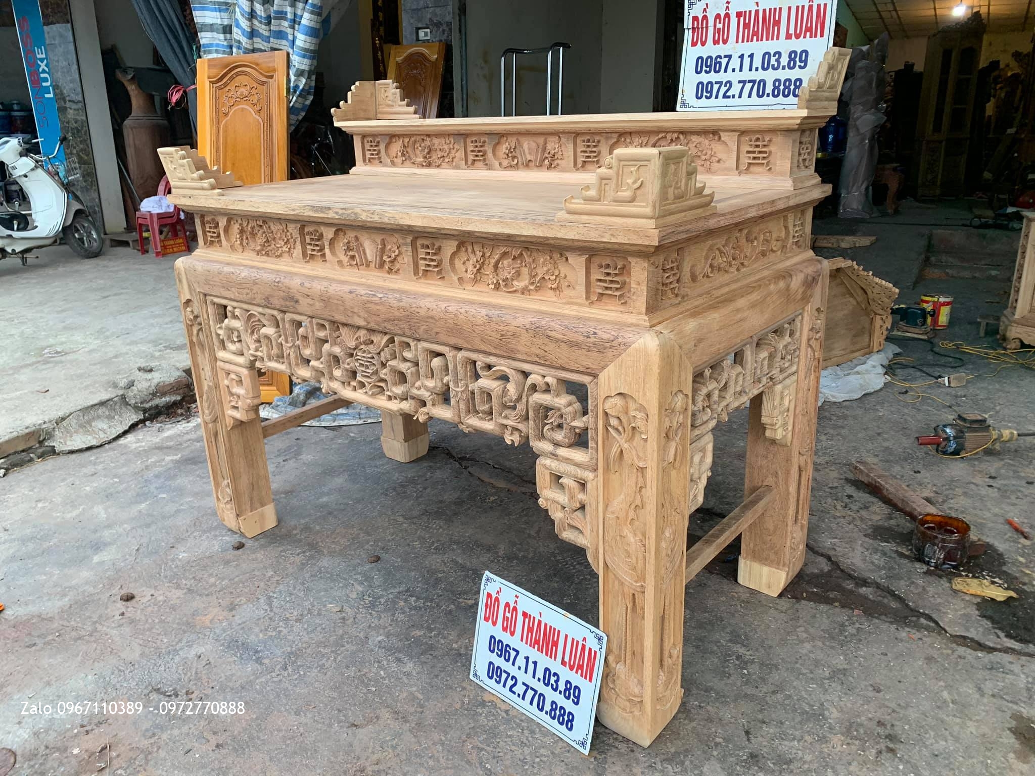 Bàn Thờ Triện Chân Hạc Nhị Cấp Siêu Vip. KH Phước Thể Tuy Phong Bình Thuận.,