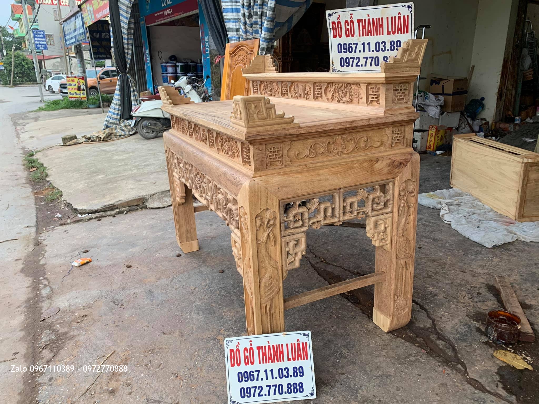 Bàn Thờ Triện Chân Hạc Nhị Cấp Siêu Vip. KH Phước Thể Tuy Phong Bình Thuận: