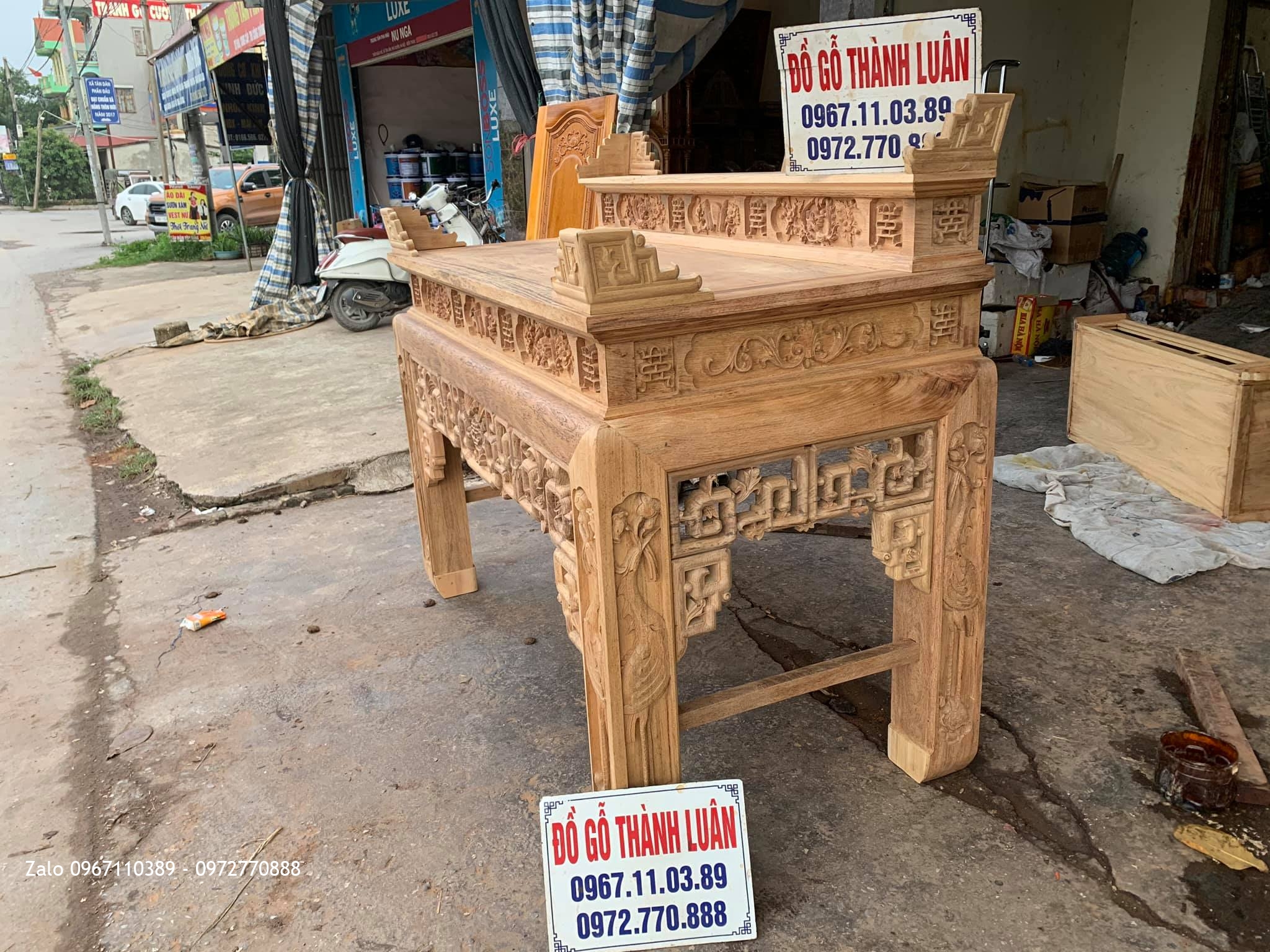 Bàn Thờ Triện Chân Hạc Nhị Cấp Siêu Vip. KH Phước Thể Tuy Phong Bình Thuận: