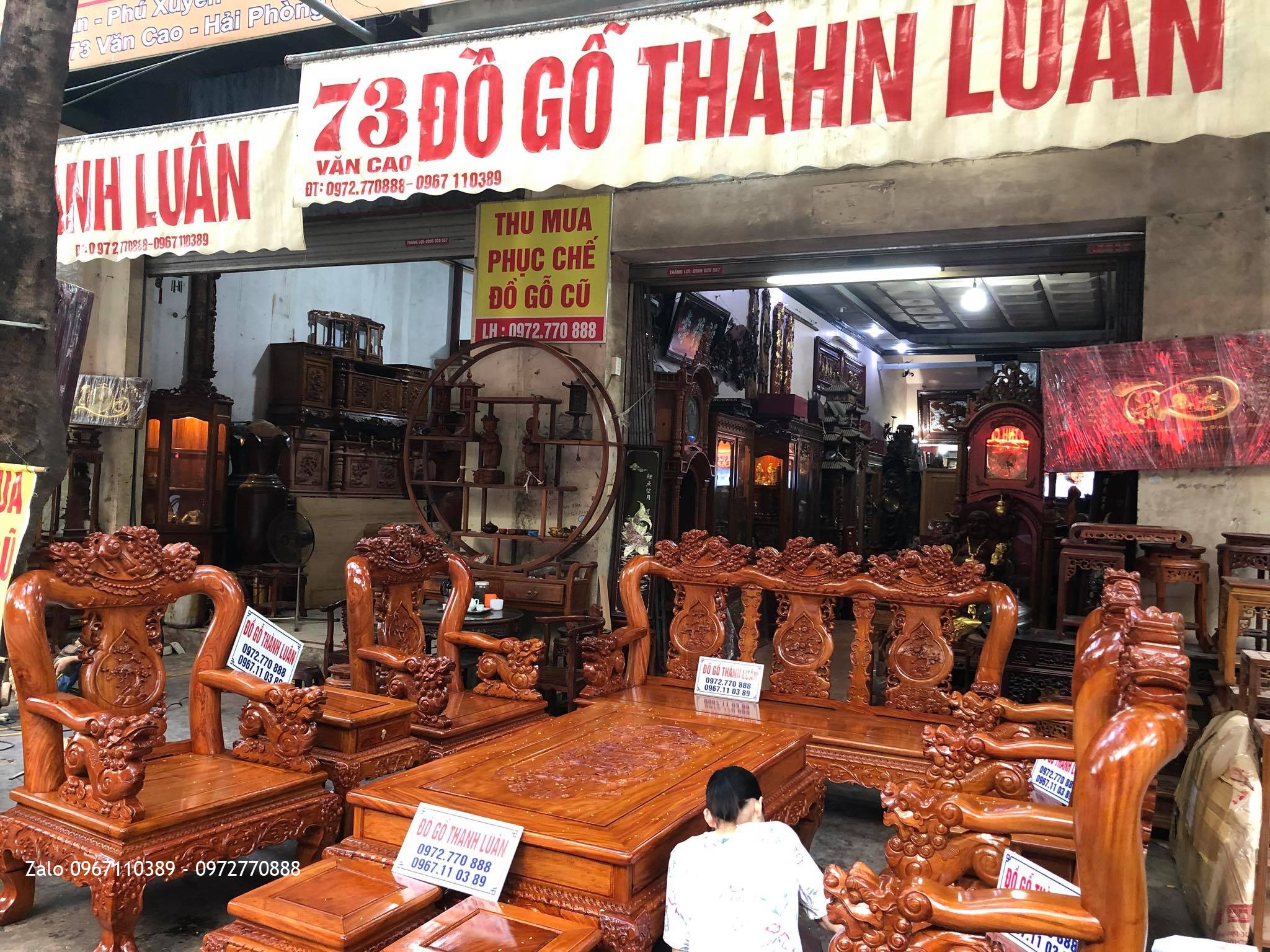 Bộ Ghế Phòng Khách Minh Nghê Gỗ Hương Đá. Anh Hiệp Hải Phòng