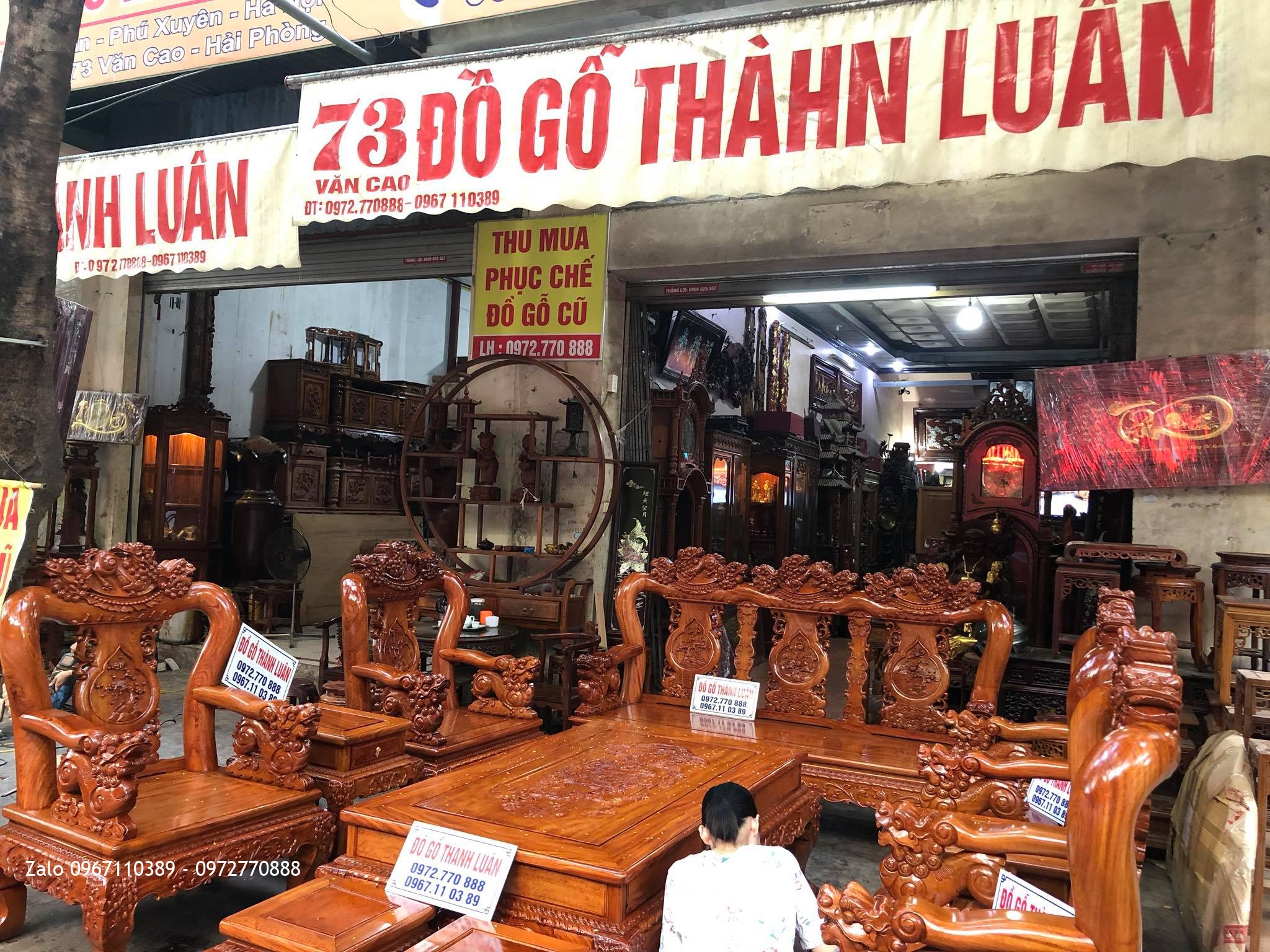 Bộ Ghế Phòng Khách Minh Nghê Gỗ Hương Đá. Anh Hiệp Hải Phòng