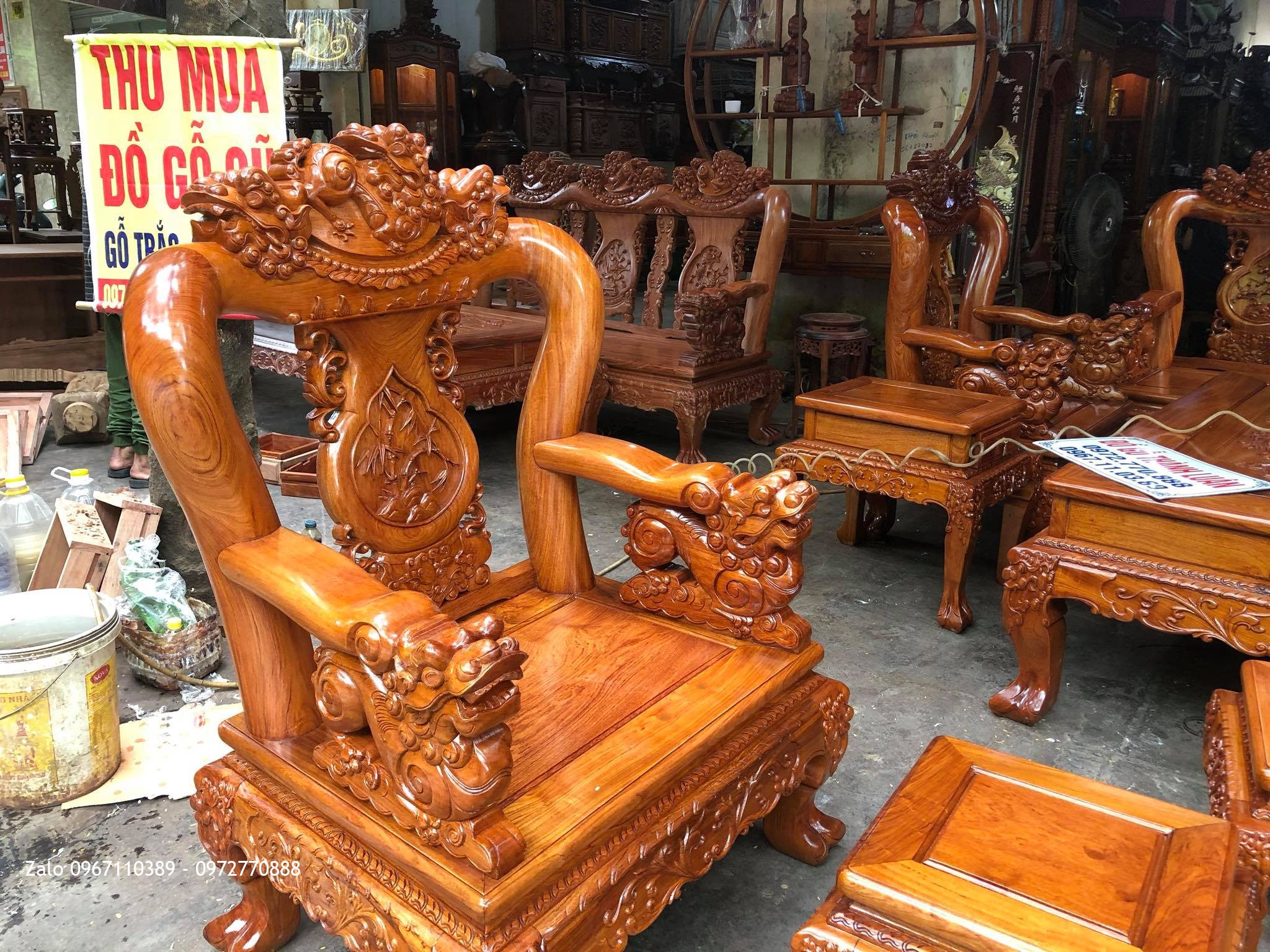 Bộ Ghế Phòng Khách Minh Nghê Gỗ Hương Đá. Anh Hiệp Hải Phòng,.