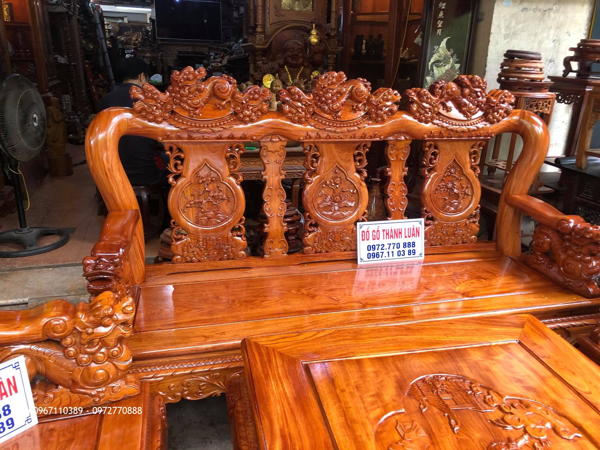 Bộ Ghế Phòng Khách Minh Nghê Gỗ Hương Đá. Anh Hiệp Hải Phòng: