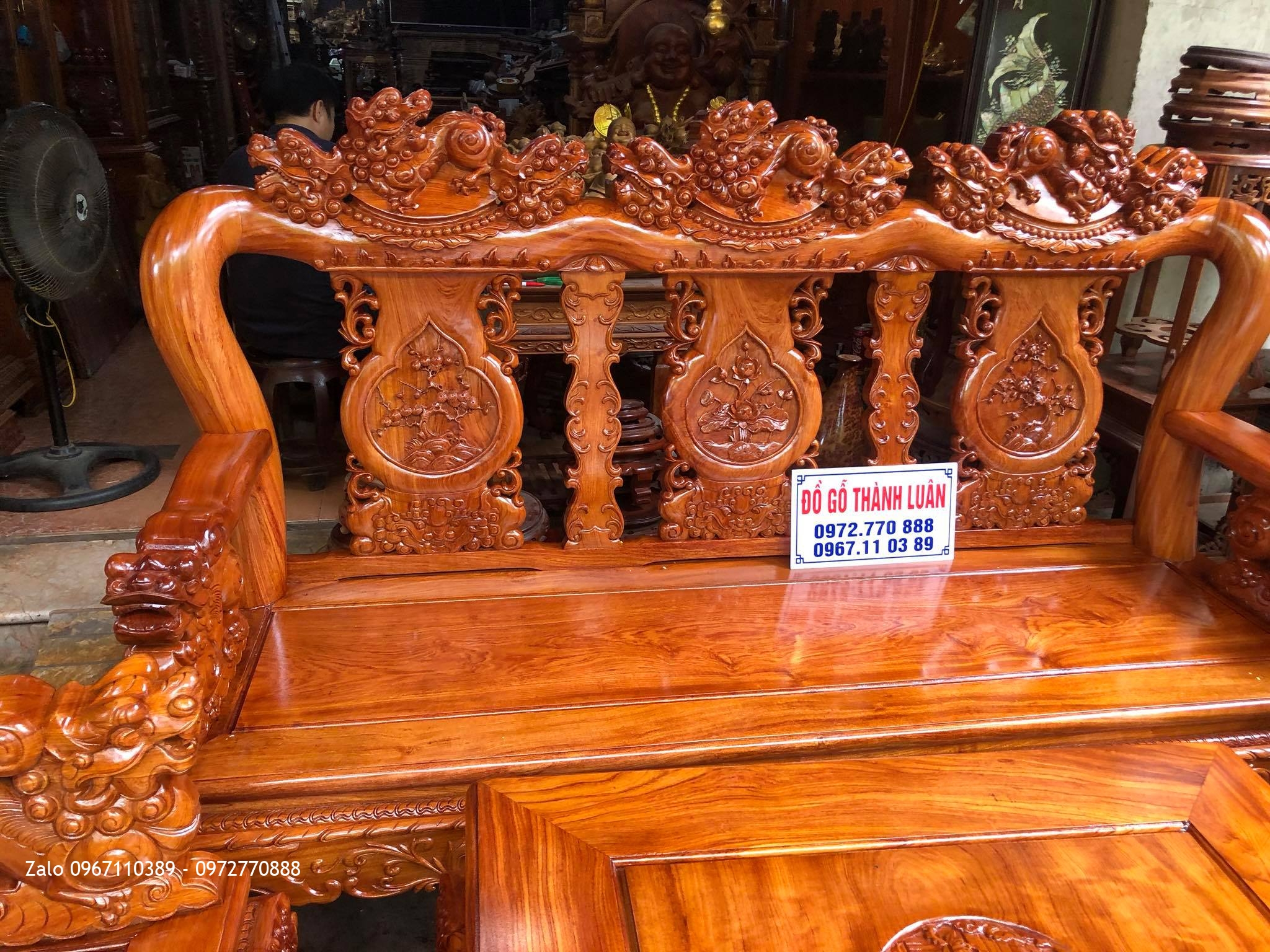 Bộ Ghế Phòng Khách Minh Nghê Gỗ Hương Đá. Anh Hiệp Hải Phòng: