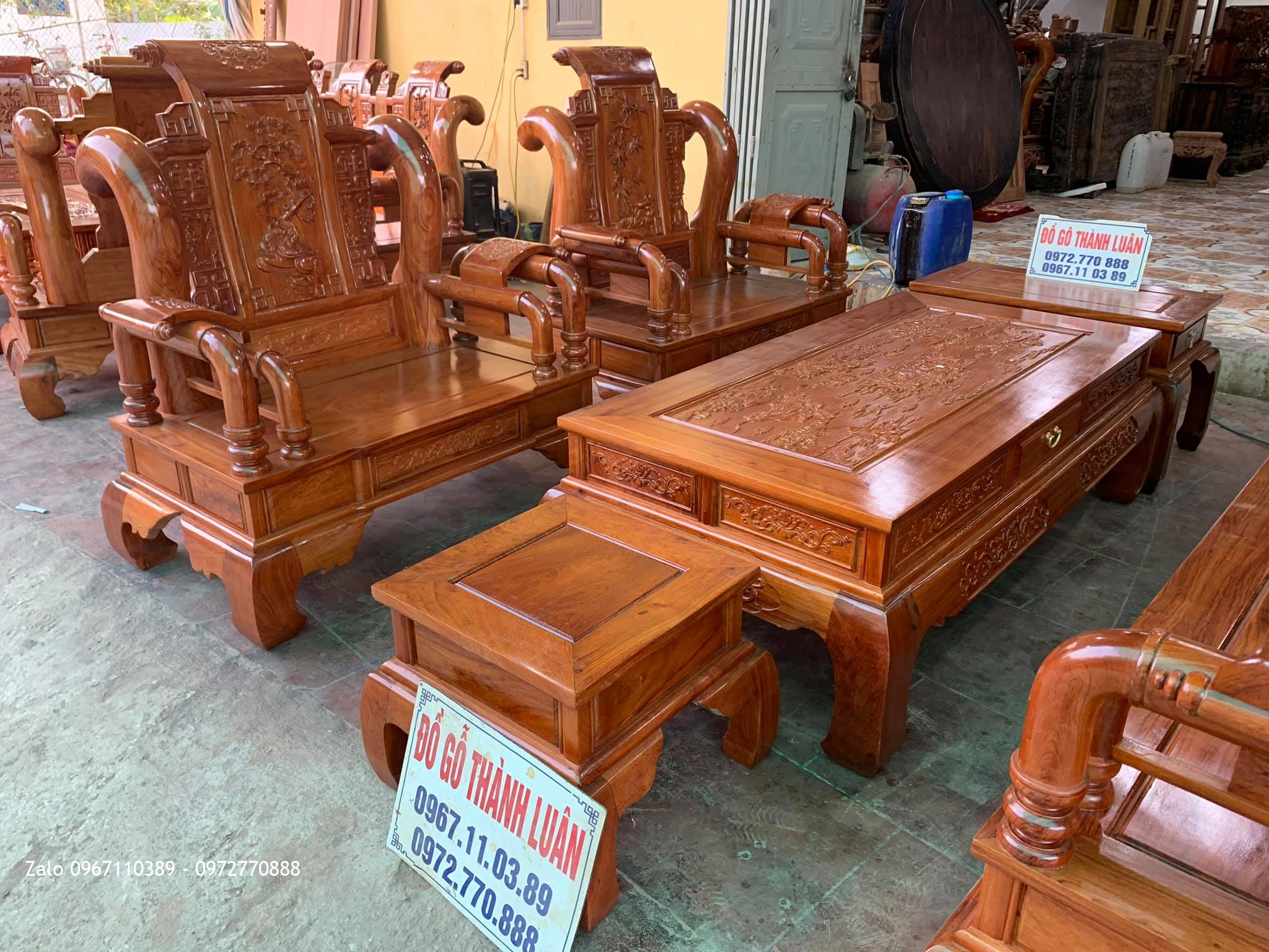 2 Bộ Tần Thuỷ Hoàng Gỗ Hương Cho GĐ Bác Sơn Và GĐ Bác Cường