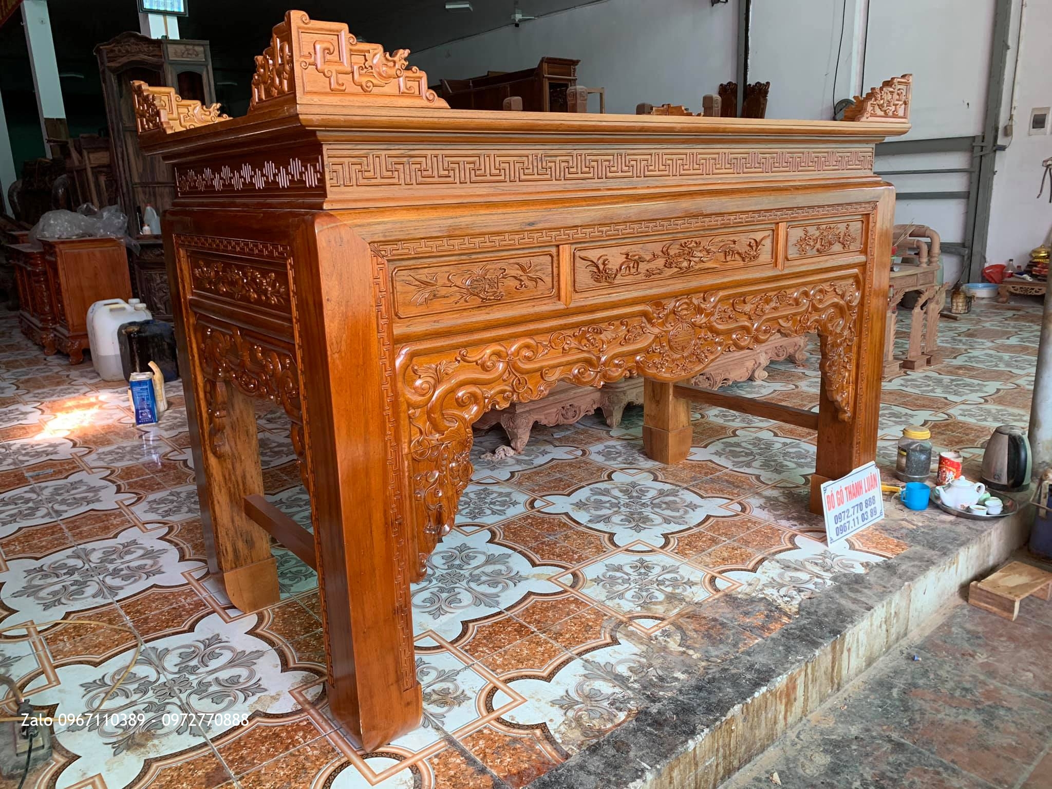 Bàn Thờ Triện Phúc Thọ Gỗ Gụ. Chú Tùng, Ngọc Hà Ba Đình Hà Nội