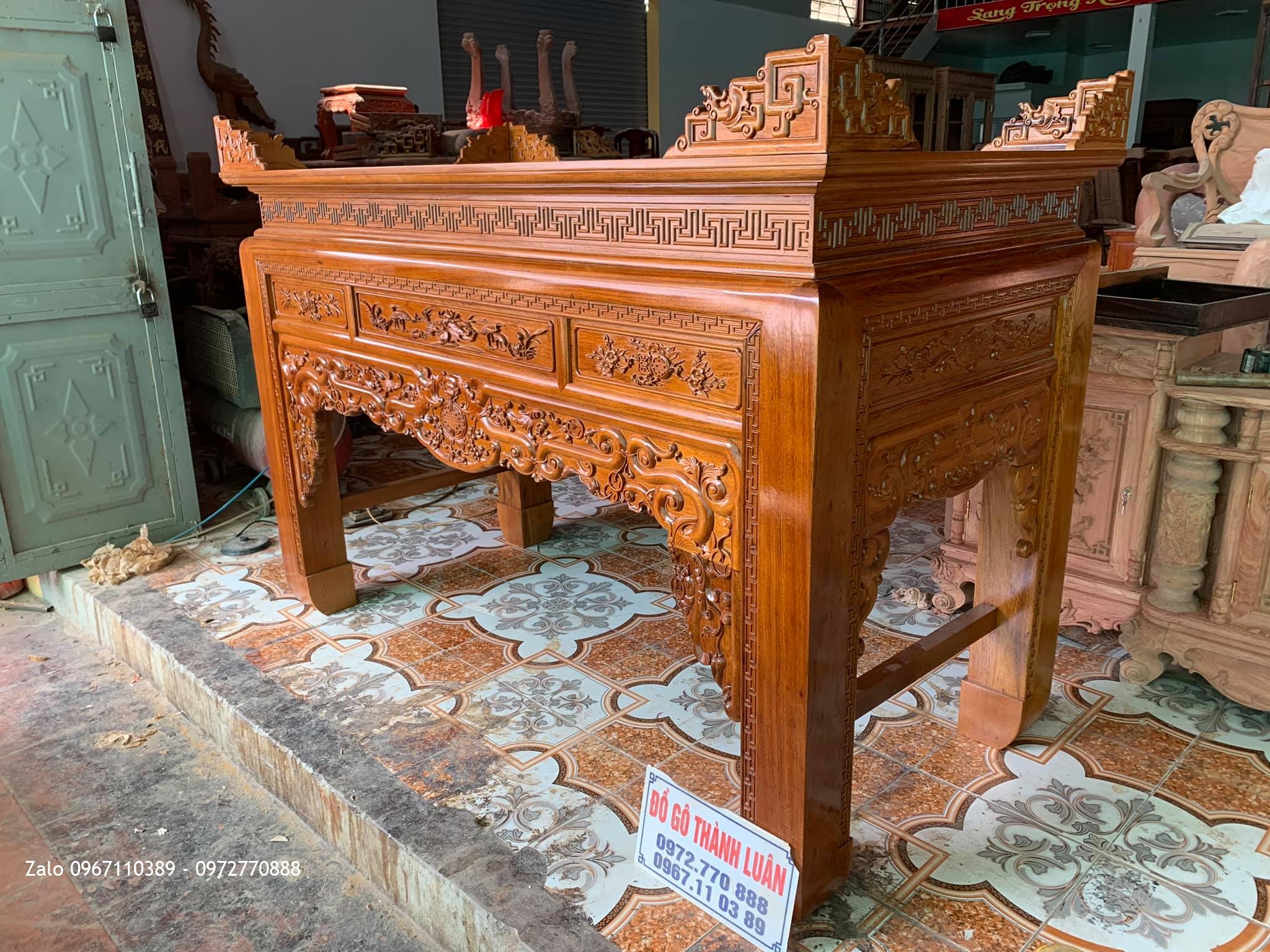 Bàn Thờ Triện Phúc Thọ Gỗ Gụ. Chú Tùng, Ngọc Hà Ba Đình Hà Nội