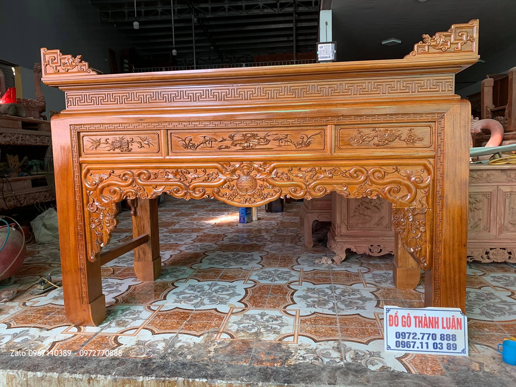 Bàn Thờ Triện Phúc Thọ Gỗ Gụ. Chú Tùng, Ngọc Hà Ba Đình Hà Nội..