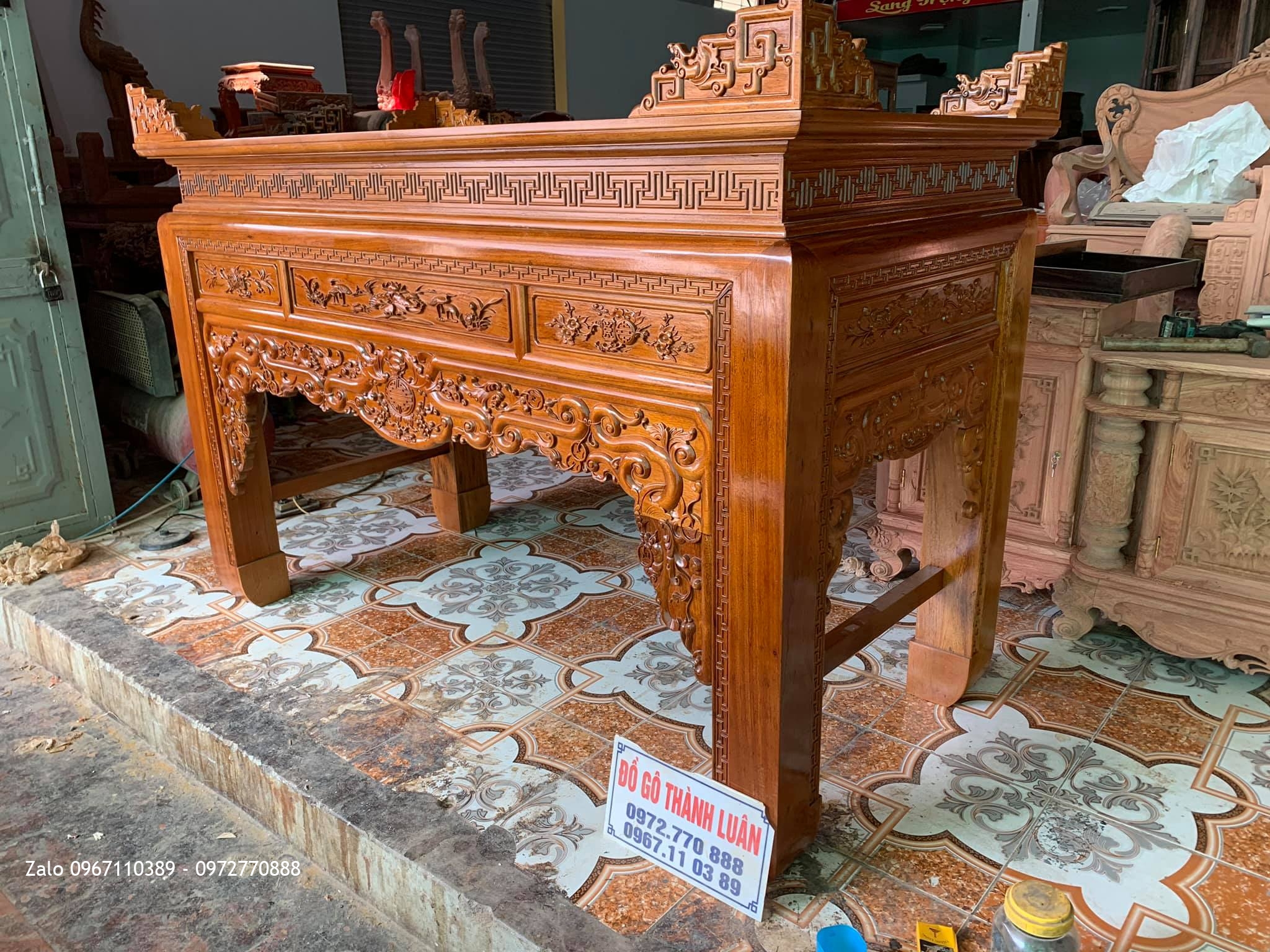 Bàn Thờ Triện Phúc Thọ Gỗ Gụ. Chú Tùng, Ngọc Hà Ba Đình Hà Nội: