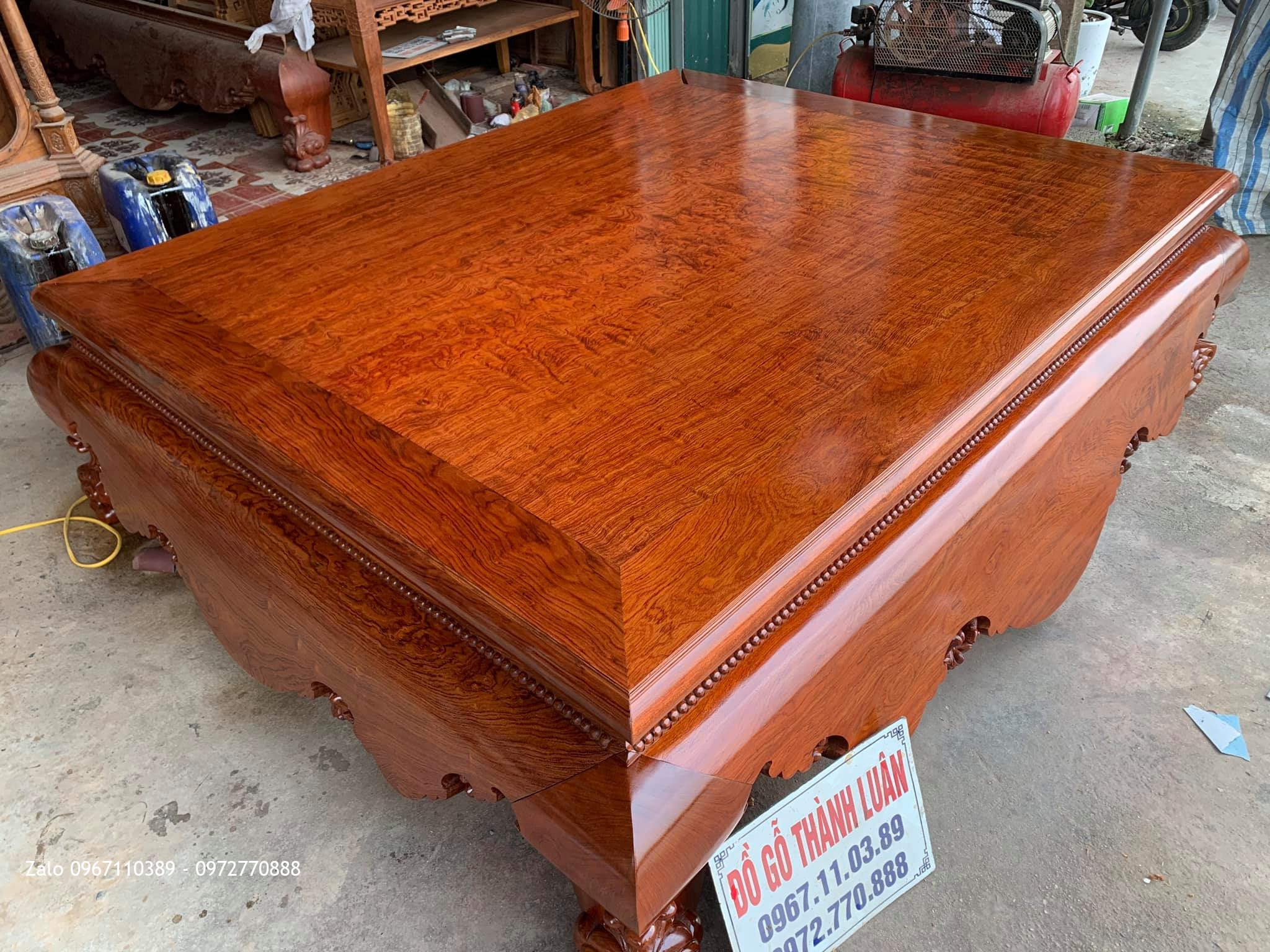 Sập Cẩm Lai Mặt 1 Lá. Bác Chiến Quốc Oai Hà Nội,,