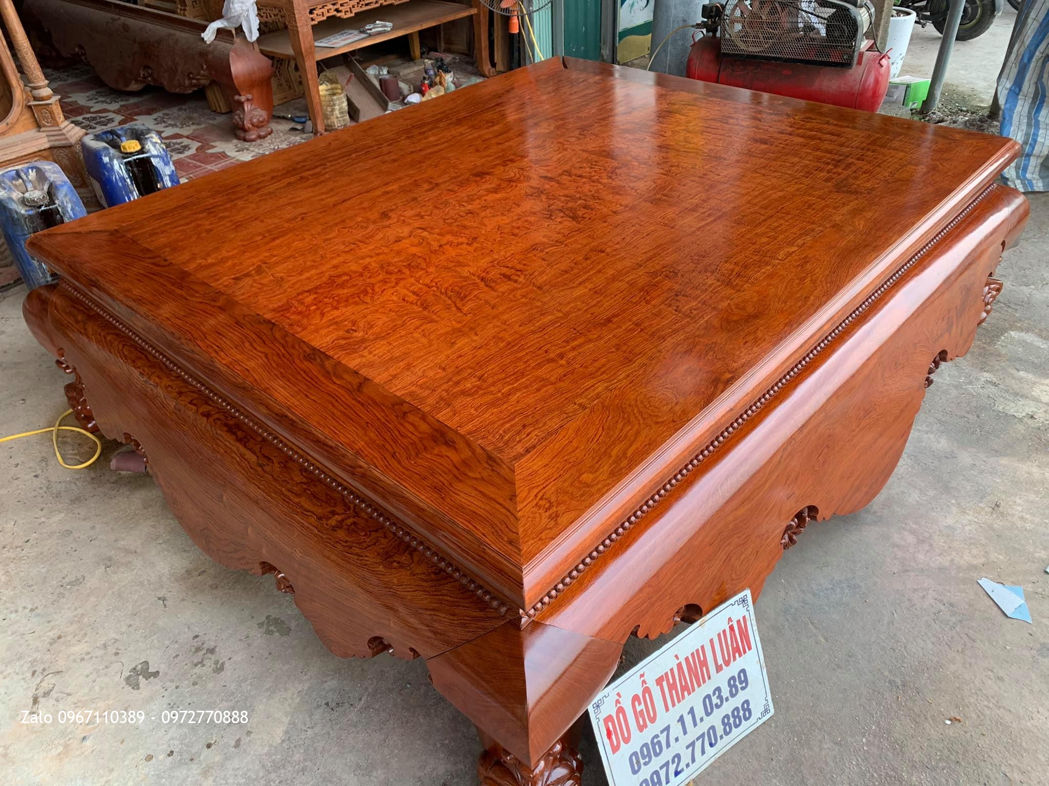 Sập Cẩm Lai Mặt 1 Lá. Bác Chiến Quốc Oai Hà Nội..