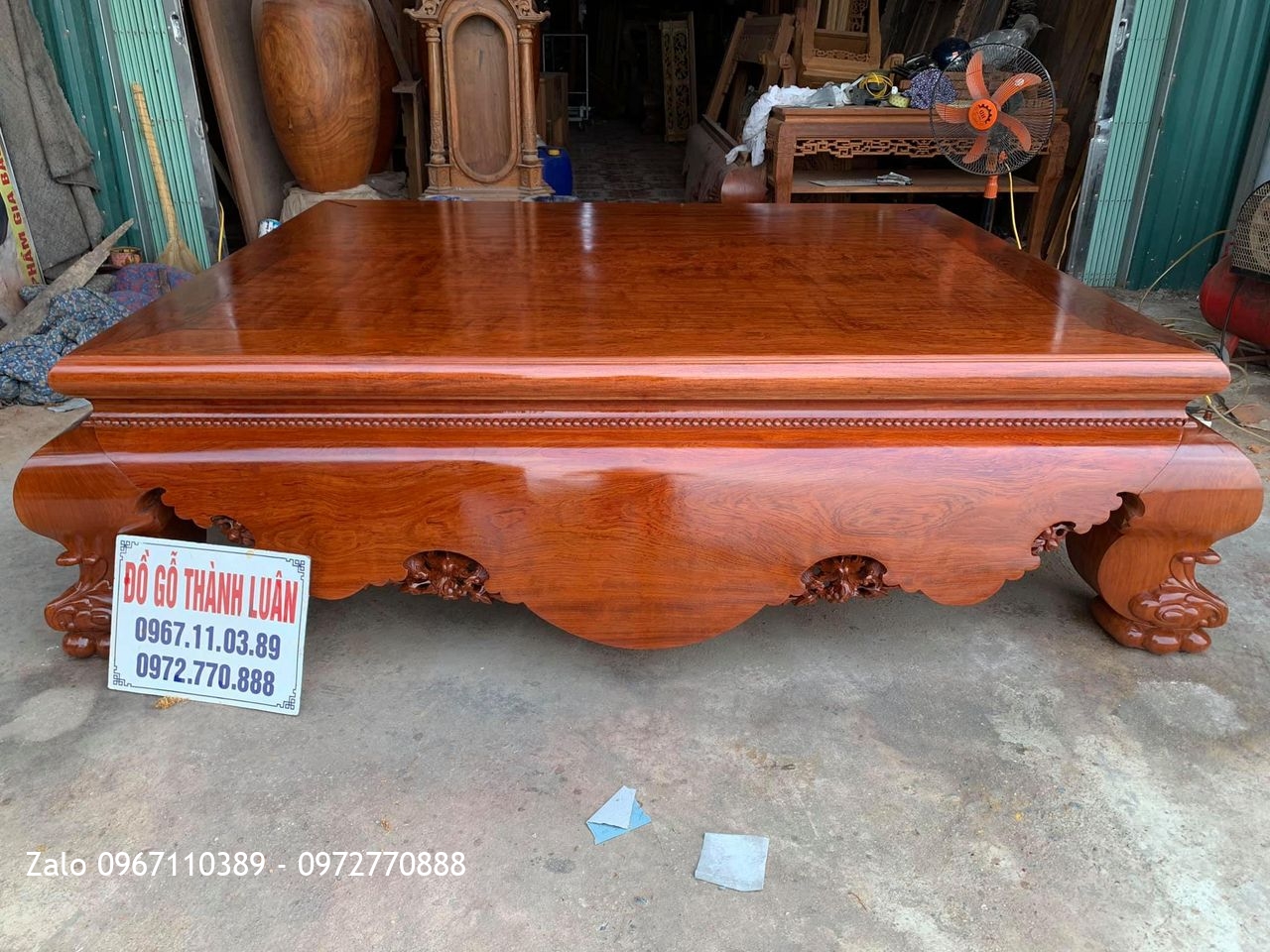 Sập Cẩm Lai Mặt 1 Lá. Bác Chiến Quốc Oai Hà Nội