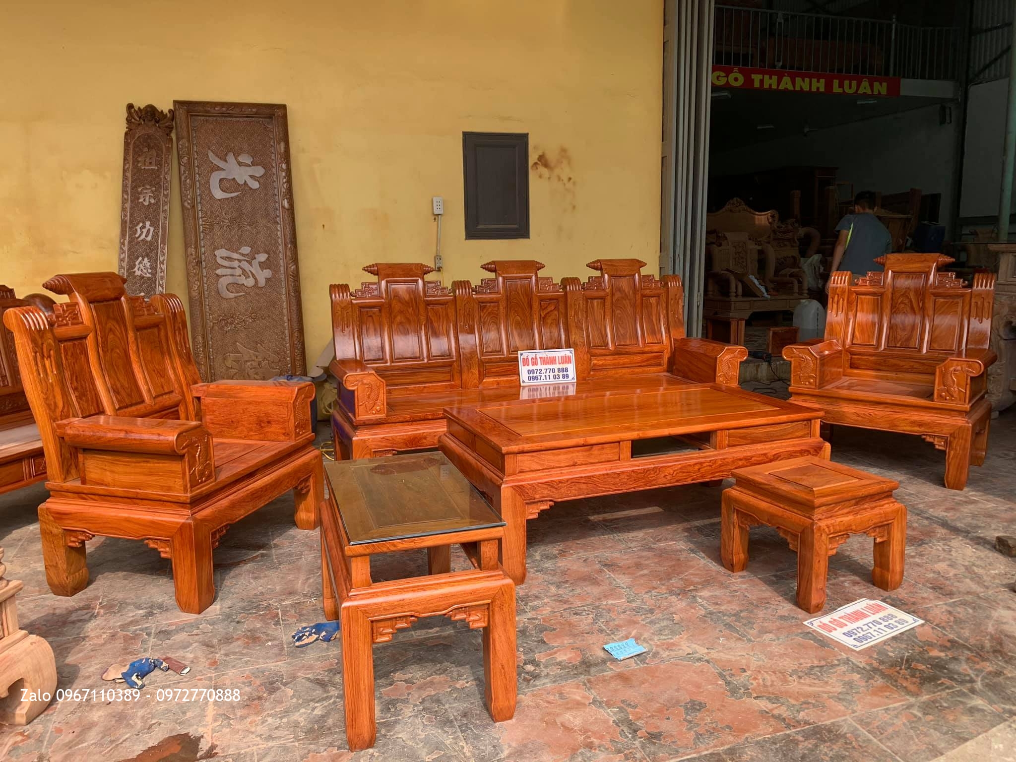 Bộ Ghế Âu Á Hộp Gỗ Hương Đá. A Cường Thanh Sơn Phú Thọ