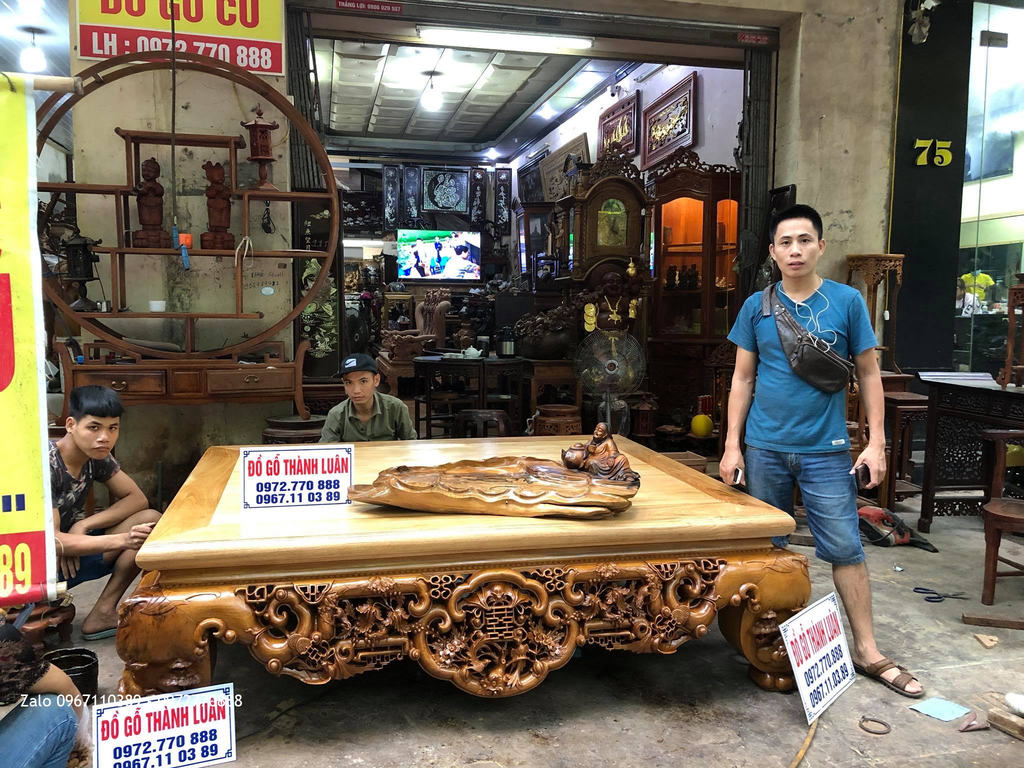 2 Bộ Sập Ngũ Phúc Tùng Lộc Gỗ Gụ- Sập Gụ Tủ Chè. Bán Về Hải Phòng