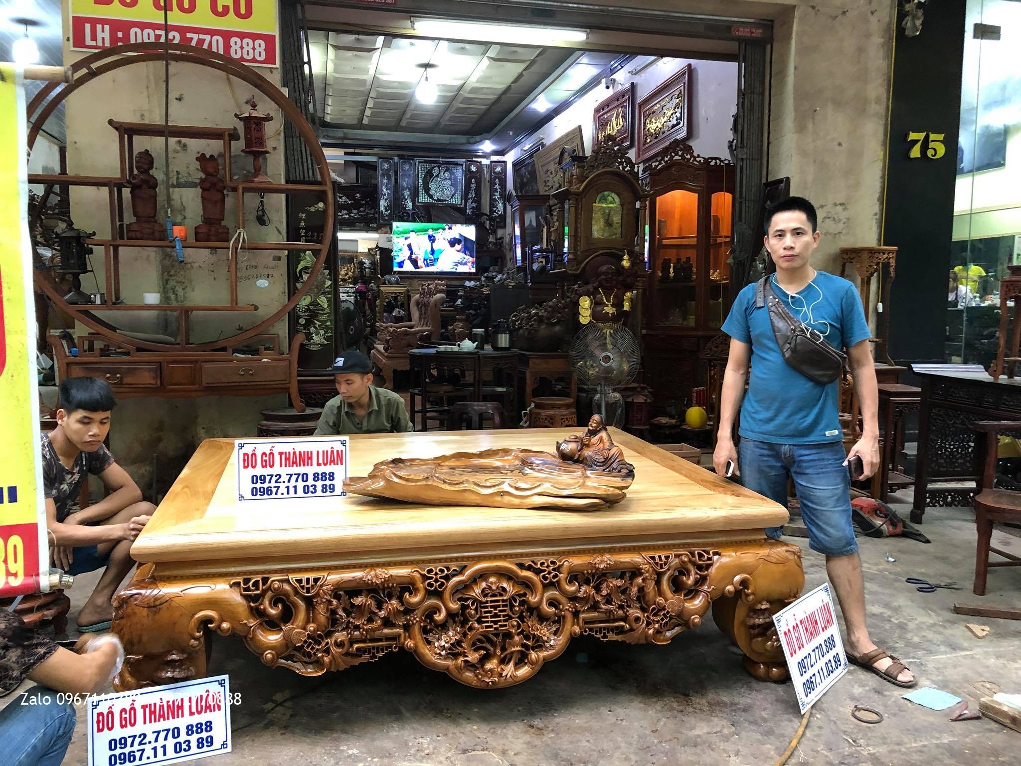 2 Bộ Sập Ngũ Phúc Tùng Lộc Gỗ Gụ- Sập Gụ Tủ Chè. Bán Về Hải Phòng: