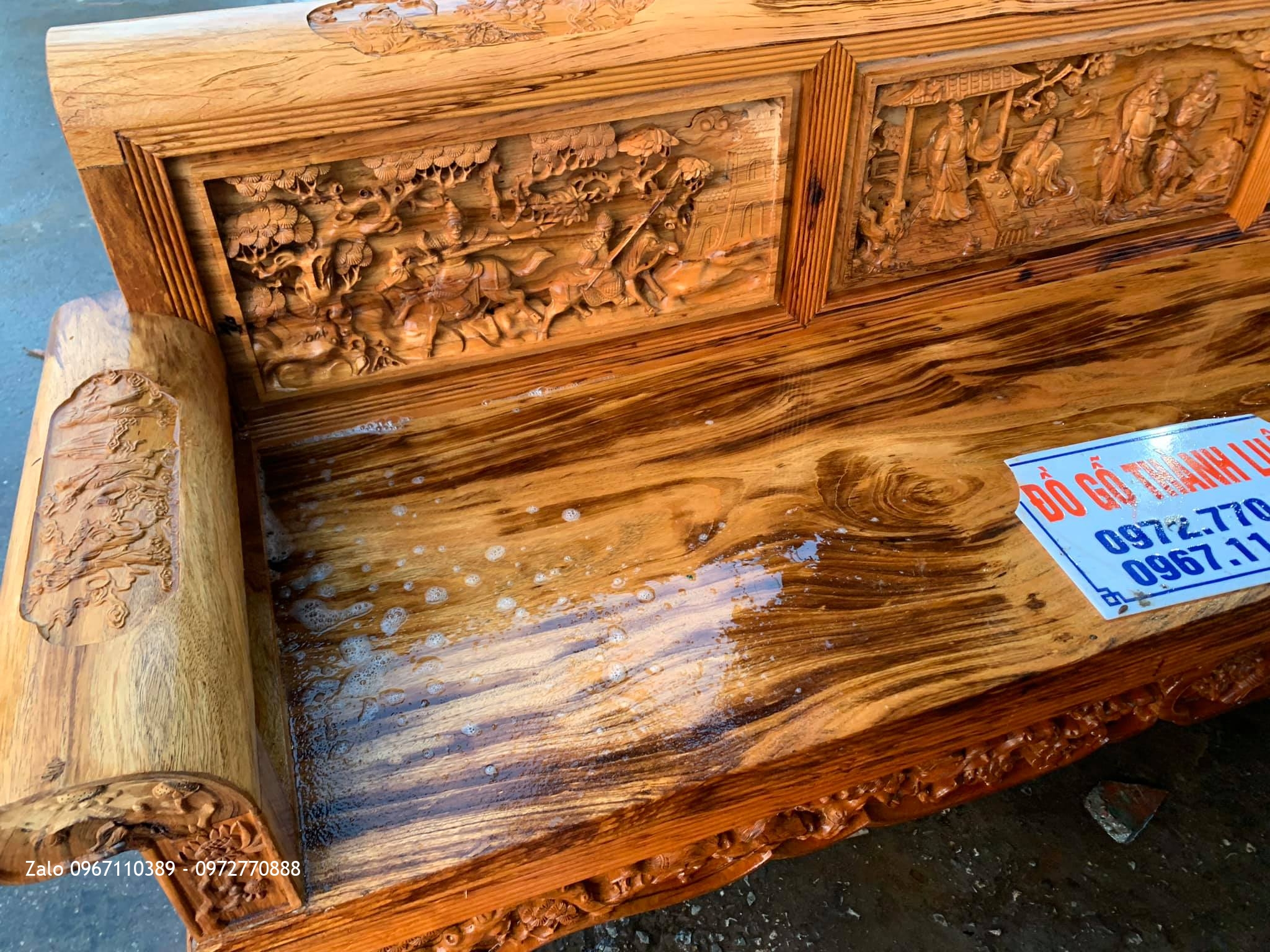 2 Bộ Trường Kỷ Tam Quốc Gỗ Gụ Ta Quảng Bình SIÊU VÂN. .