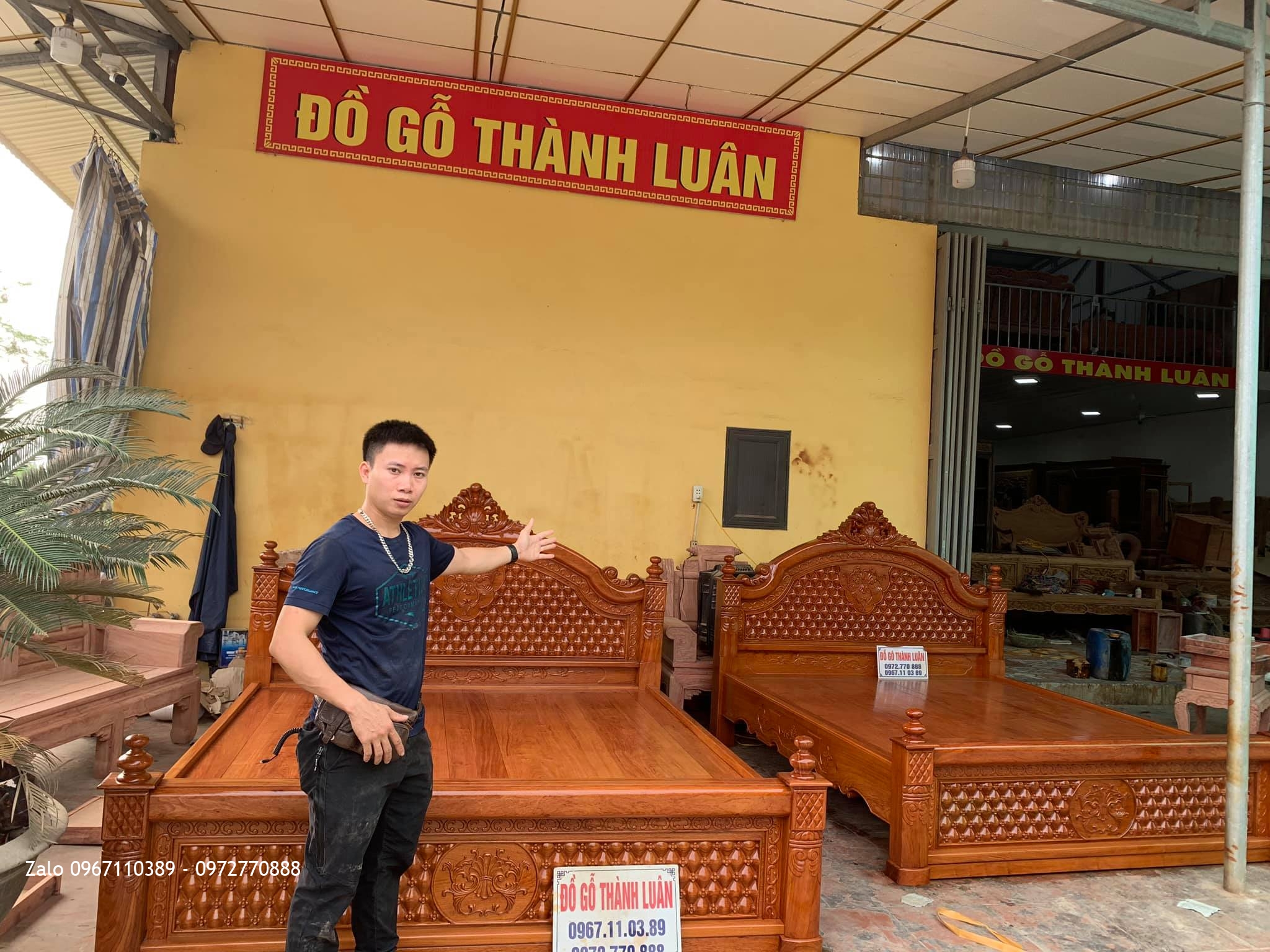 2  Giường Vòm Trám Mai Gỗ Hương Đá. Chú Phong tại Quận 8 TPHCM