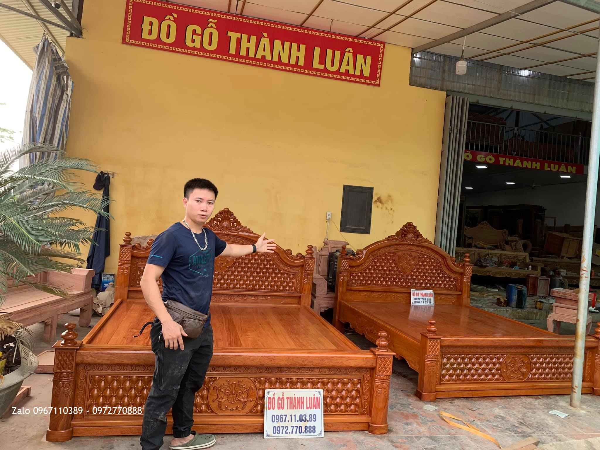 2  Giường Vòm Trám Mai Gỗ Hương Đá. Chú Phong tại Quận 8 TPHCM