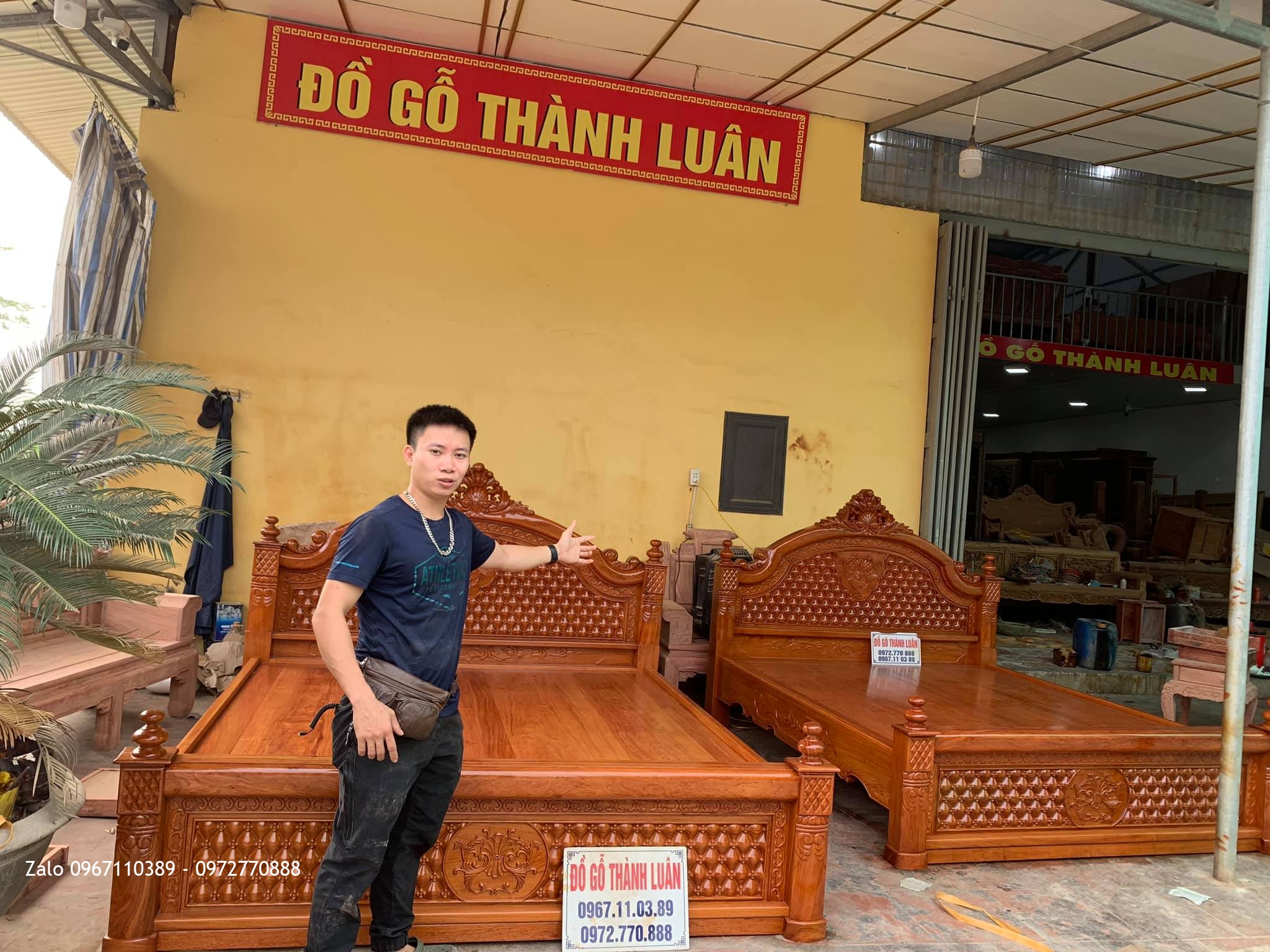 2  Giường Vòm Trám Mai Gỗ Hương Đá. Chú Phong tại Quận 8 TPHCM