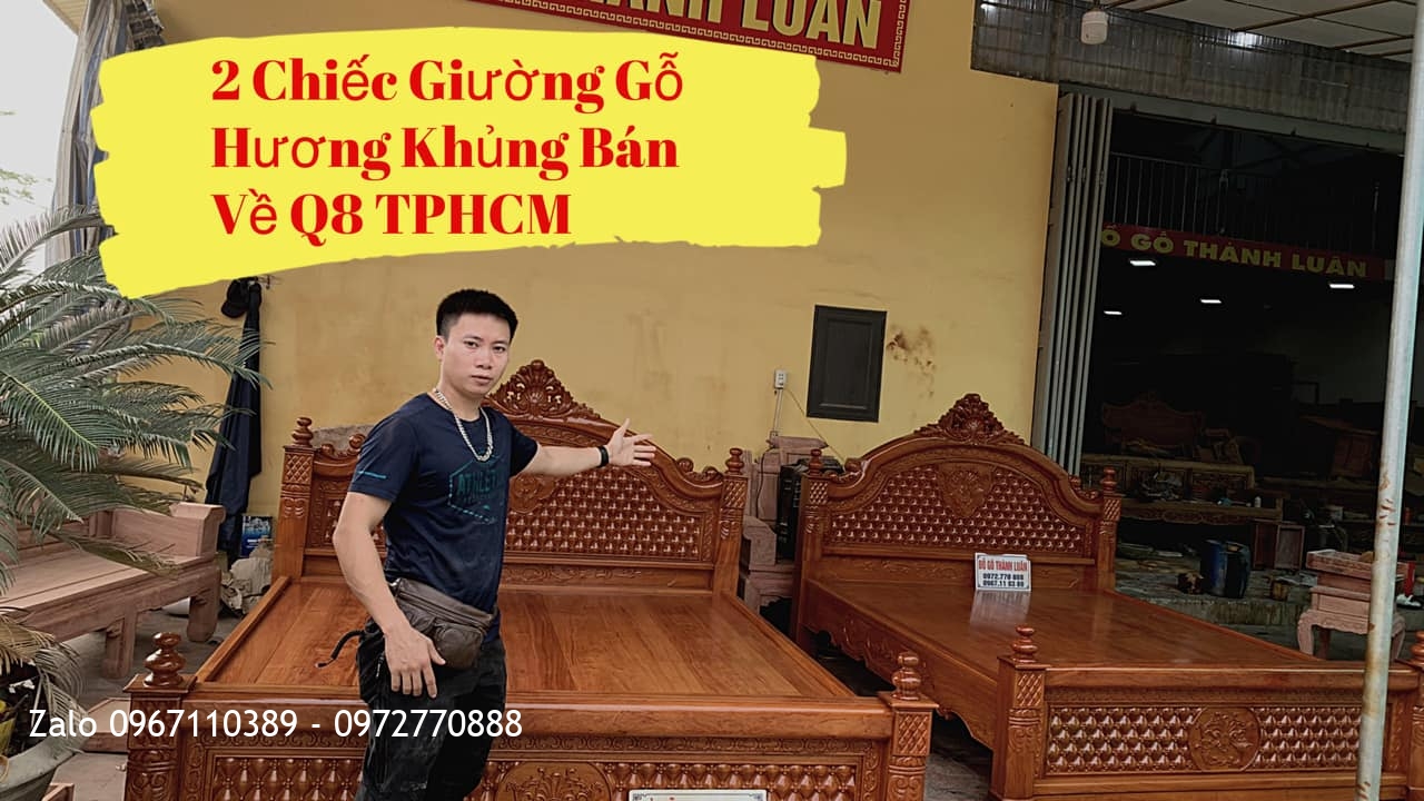 2  Giường Vòm Trám Mai Gỗ Hương Đá. Chú Phong tại Quận 8 TPHCM