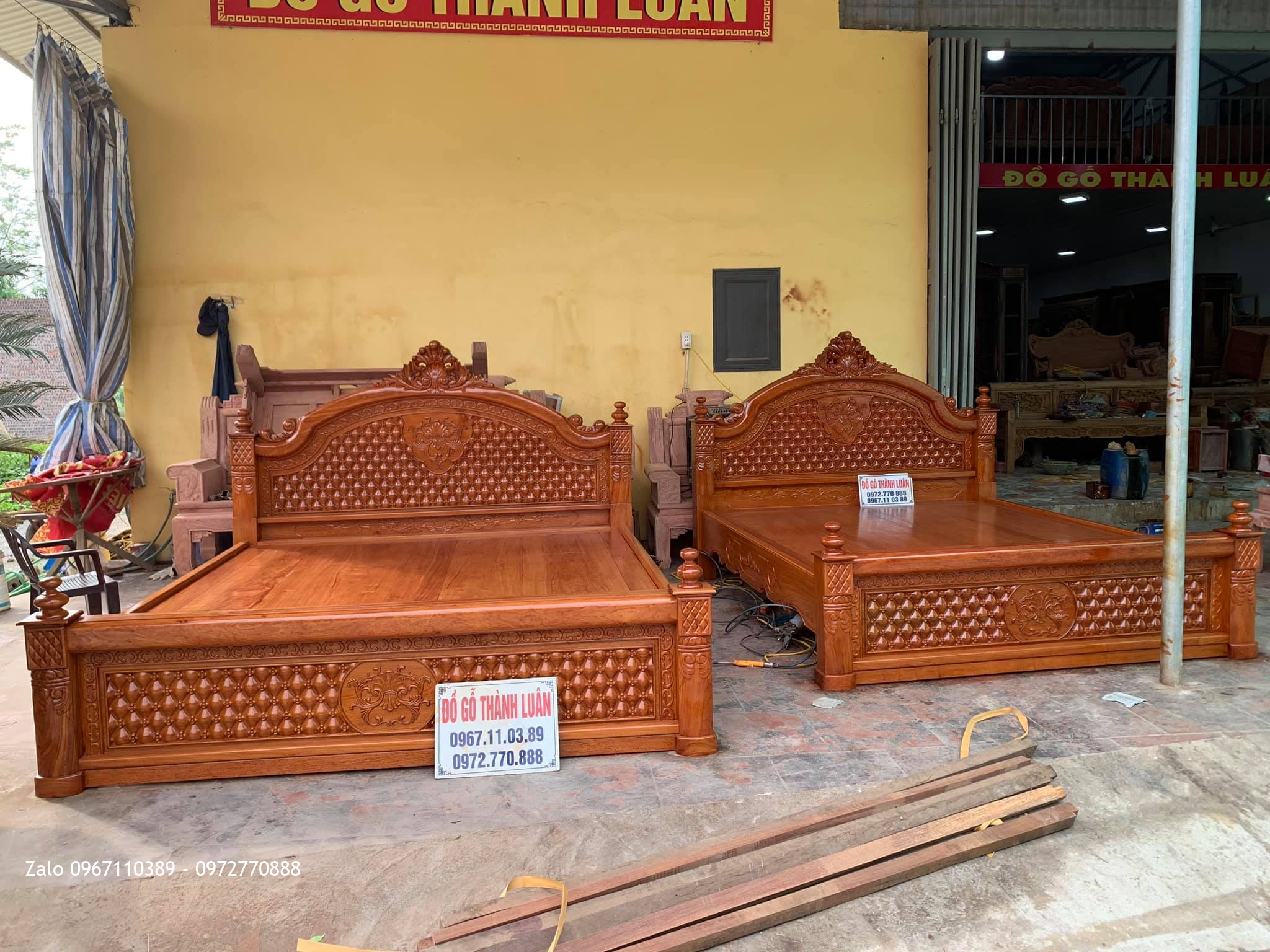 2  Giường Vòm Trám Mai Gỗ Hương Đá. Chú Phong tại Quận 8 TPHCM: