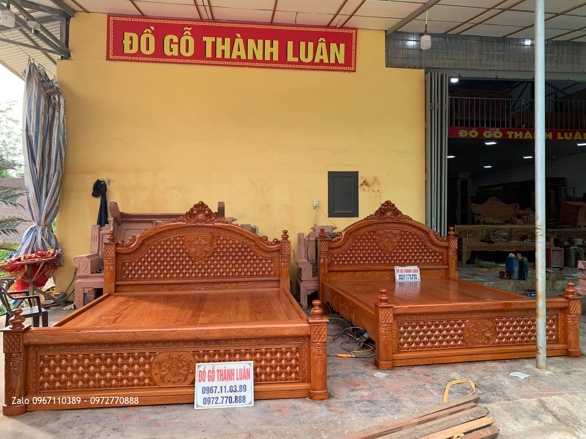 2  Giường Vòm Trám Mai Gỗ Hương Đá. Chú Phong tại Quận 8 TPHCM: