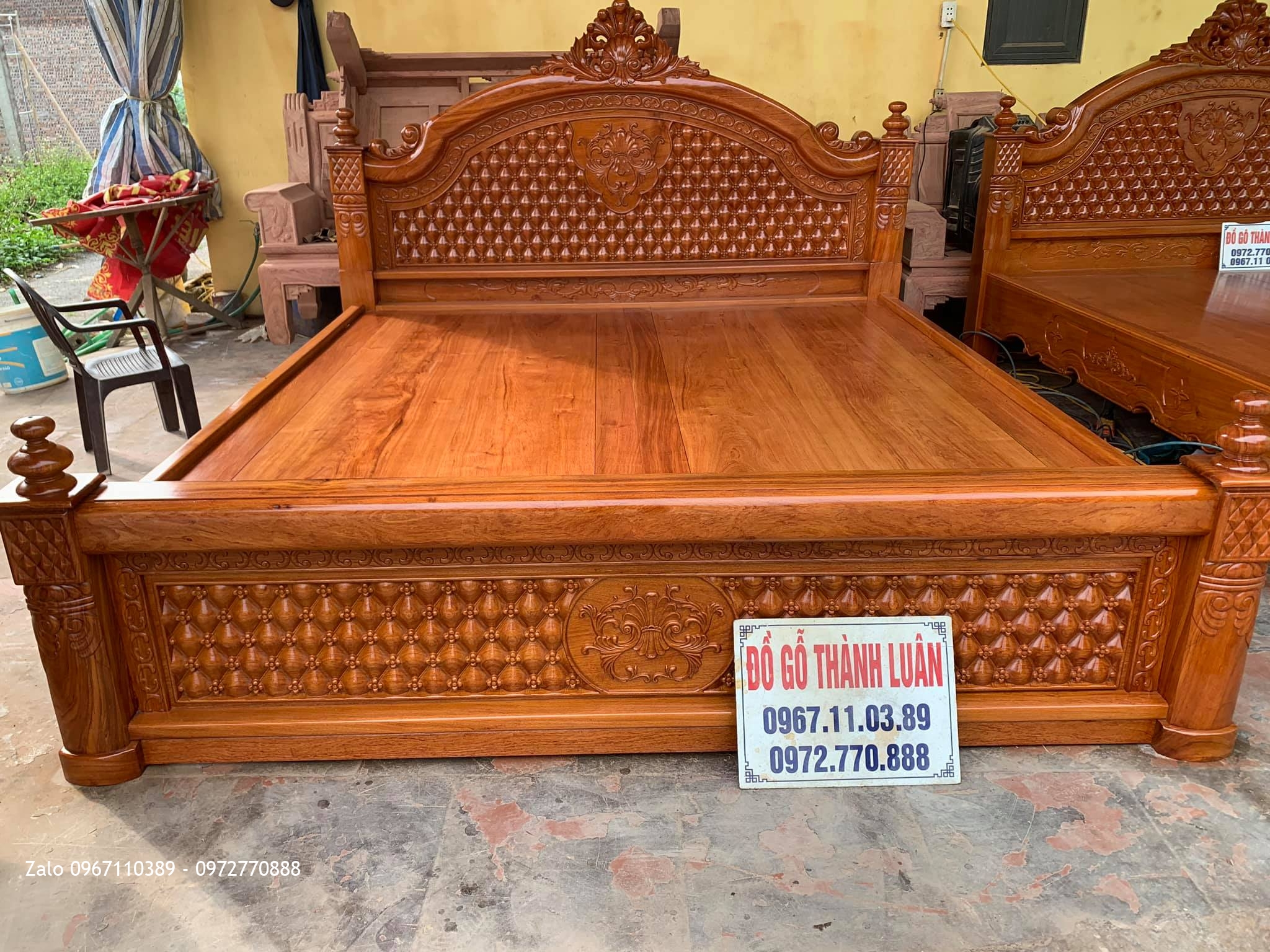 2  Giường Vòm Trám Mai Gỗ Hương Đá. Chú Phong tại Quận 8 TPHCM: