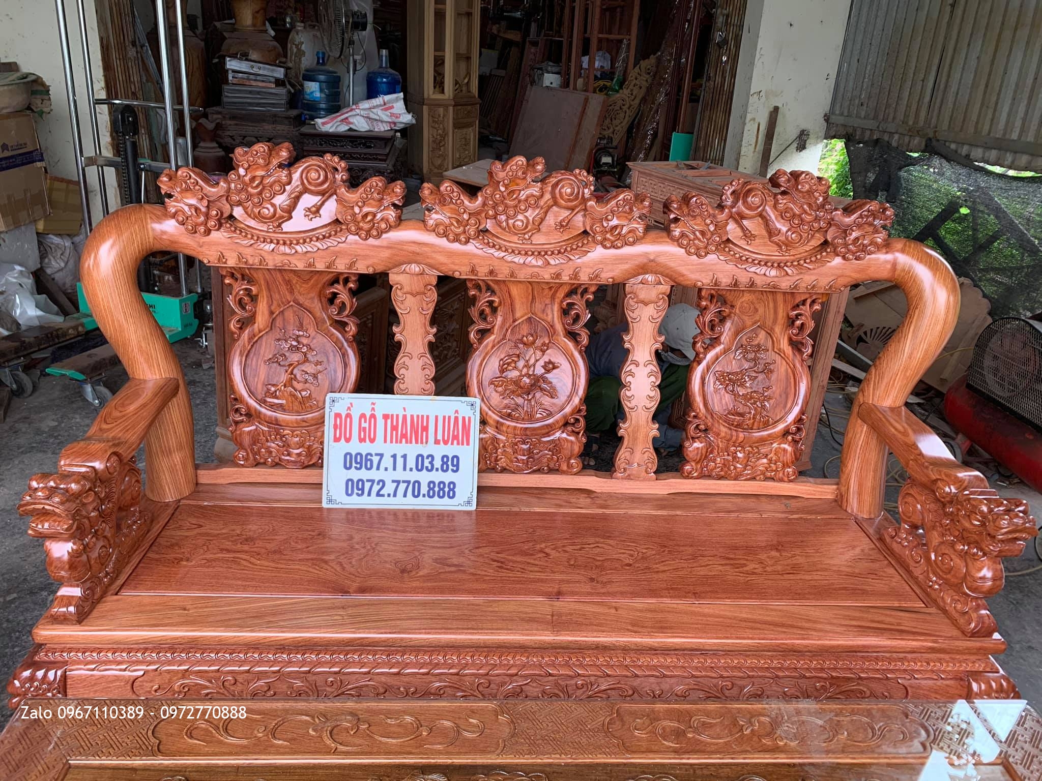 Bộ Bàn Ghế Minh Nghê Gỗ Hương Đá Siêu To Vip. A Hưng Thái Nguyên::