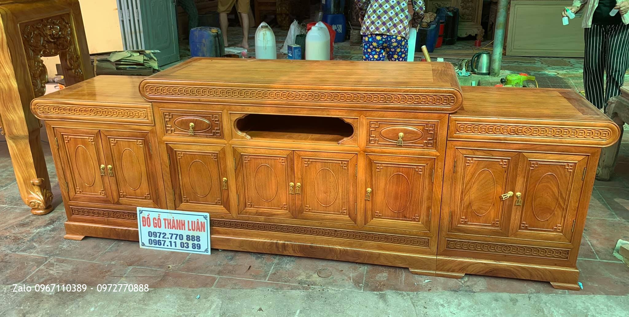 Tủ Kệ Tivi Gỗ Gõ Đỏ. Bán Về Chợ Lớn TPHCM