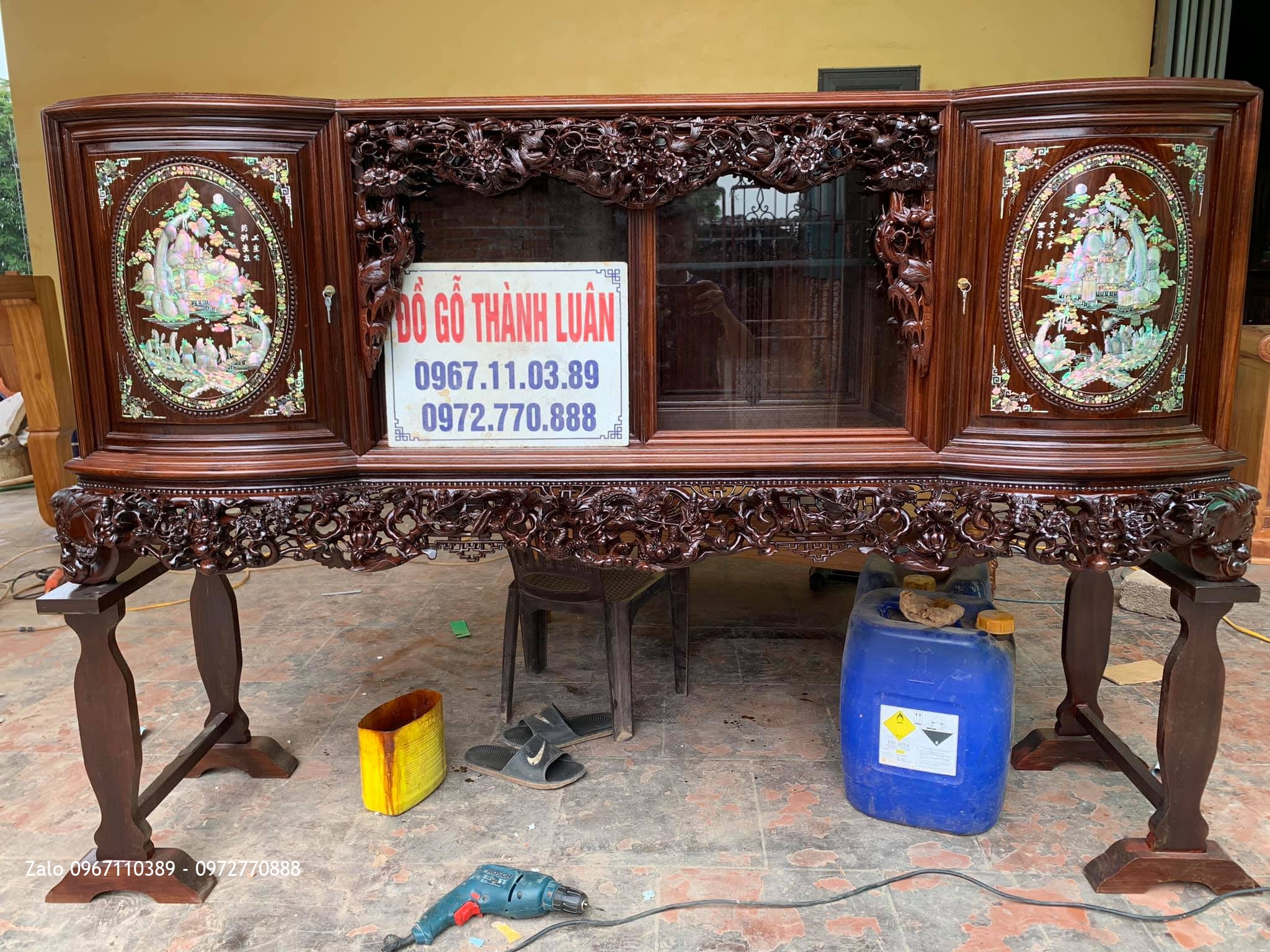 Tủ Chè Gỗ Gụ Víp Được Bán về cho gia đình Bác Hải Nghi Tàm Hà Nội