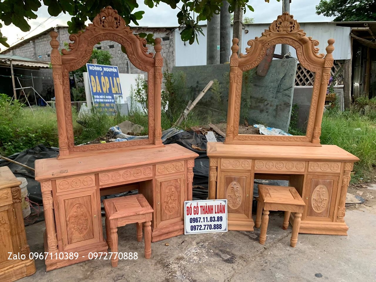 Bàn Trang Điểm Mẫu Hoàng Đế Và Mẫu Bông Lúa