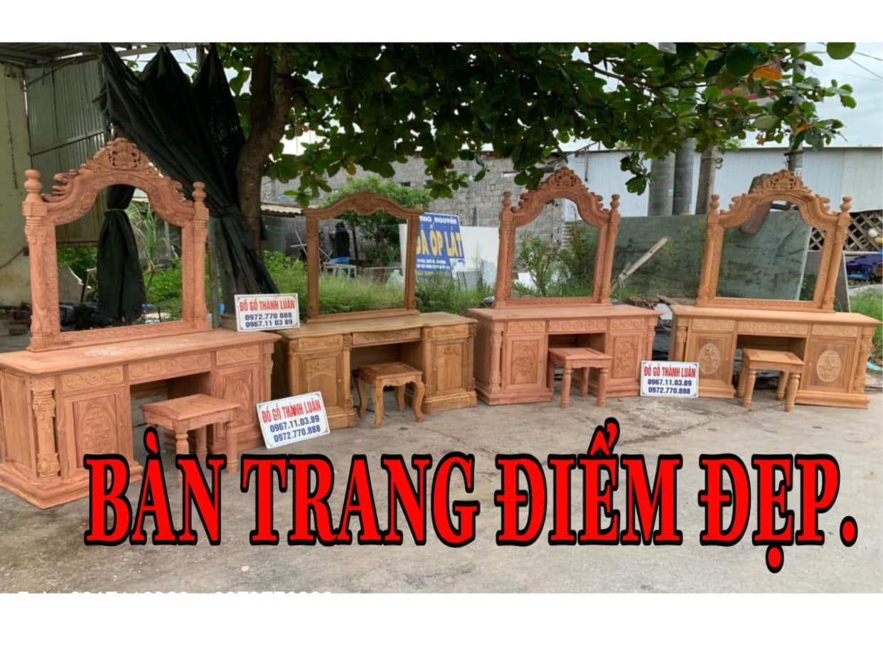 Bàn Trang Điểm Mẫu Hoàng Đế Và Mẫu Bông Lúa