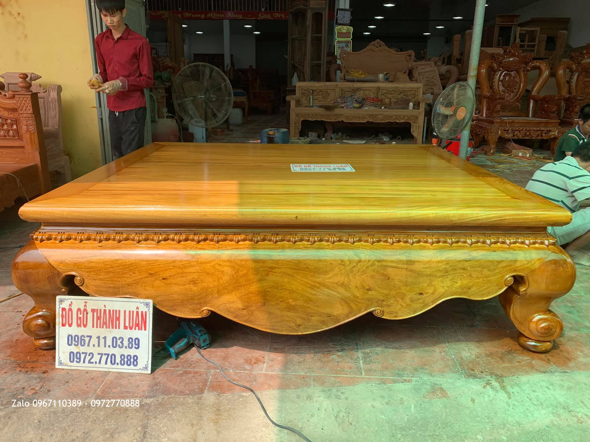 Sập Gụ Tứ Diện Cổ Liền Cổ Sòi Vip. Bác Toàn Thanh Trì.HN..