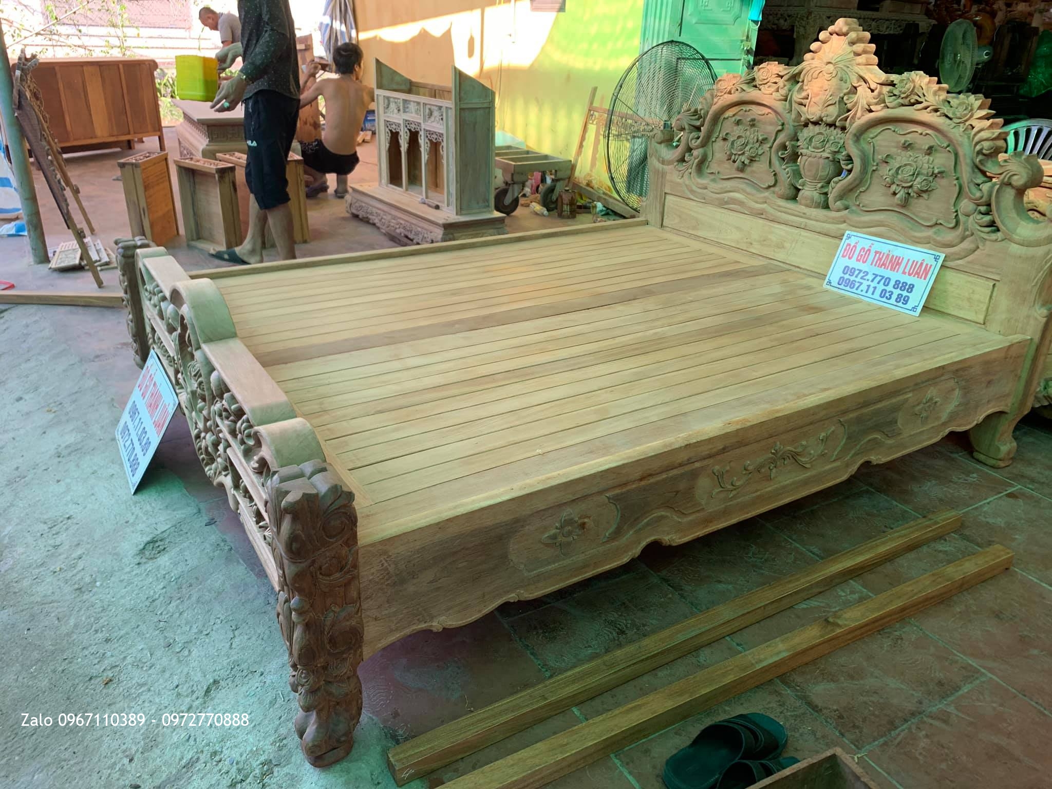 Giường Hồng Lu-i Gỗ Gụ. A Minh Sài Gòn