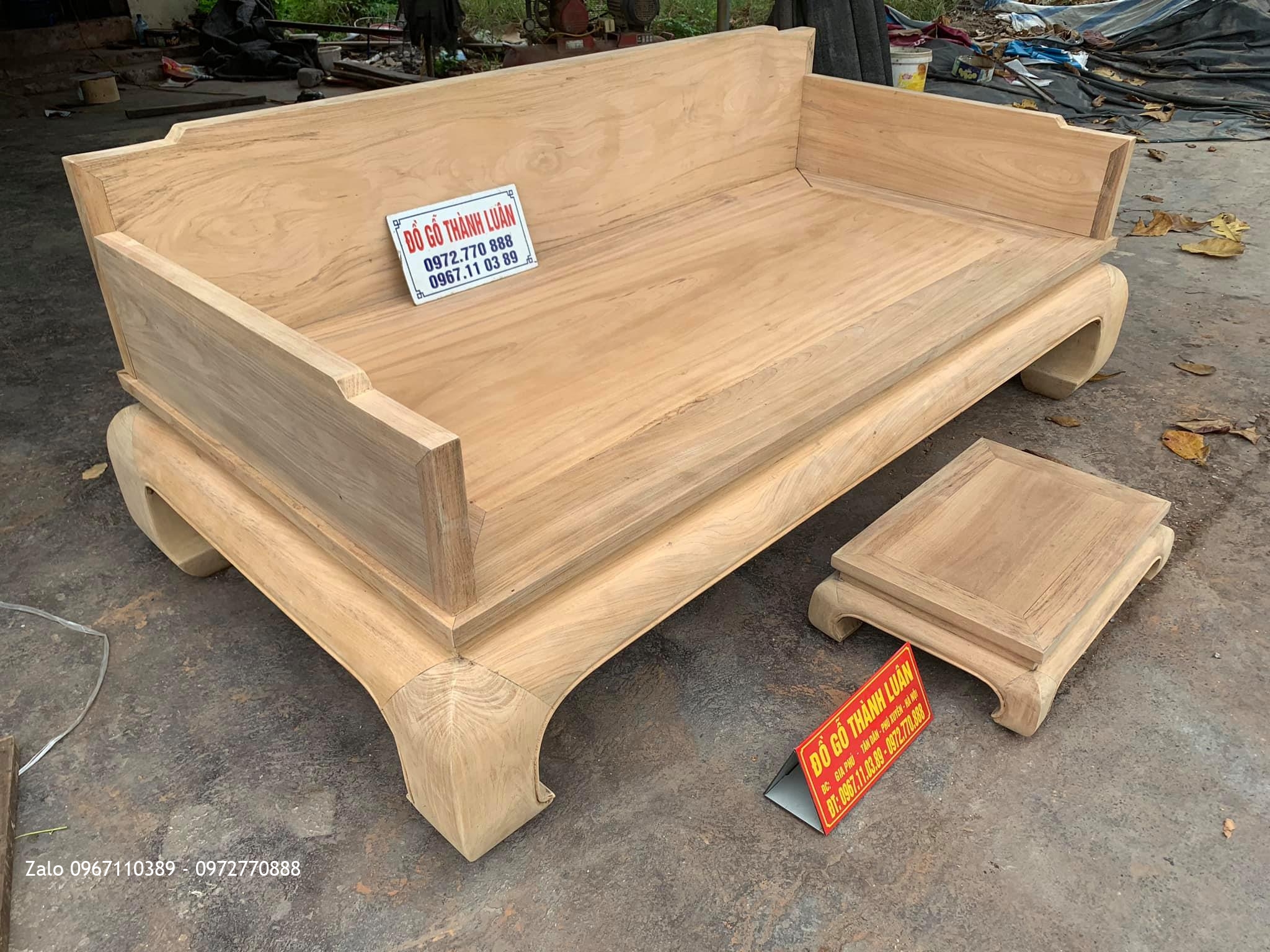 Sập 3 Thành Gỗ Gụ Mẫu Chân Quỳ Vách Tựa Liền Khối. Khách Hàng TPHCM:::