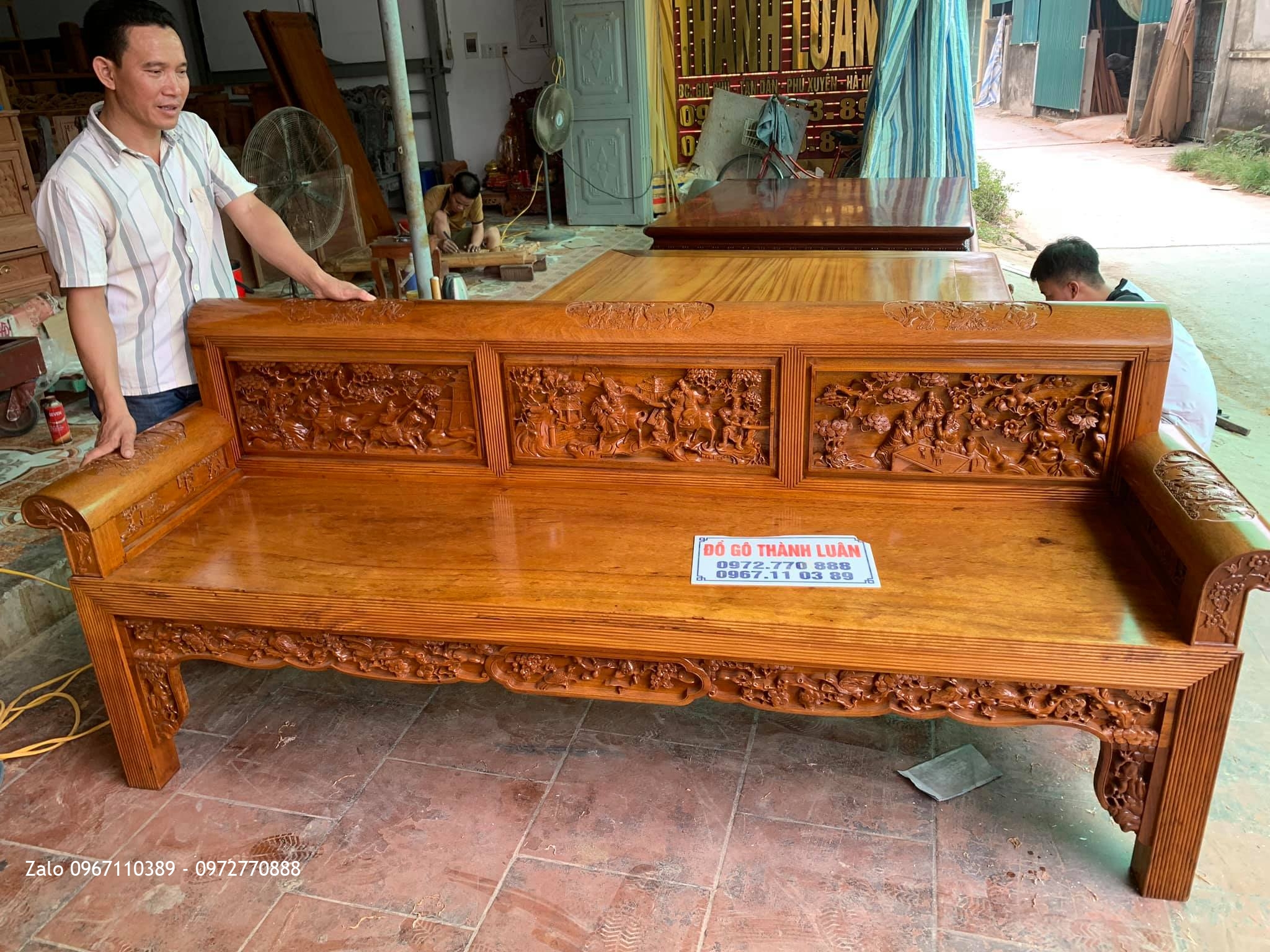 Bộ Trường Kỷ Tam Quốc (BỘ ĐẠI) SIÊU TO VÀ DÀY. A Đông Tiên Phương Chương Mỹ HN.