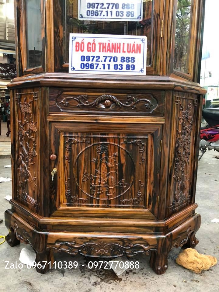 Tủ Rượu Góc Gỗ Mun. Khách An Đồng, An Dương, Hải Phòng.