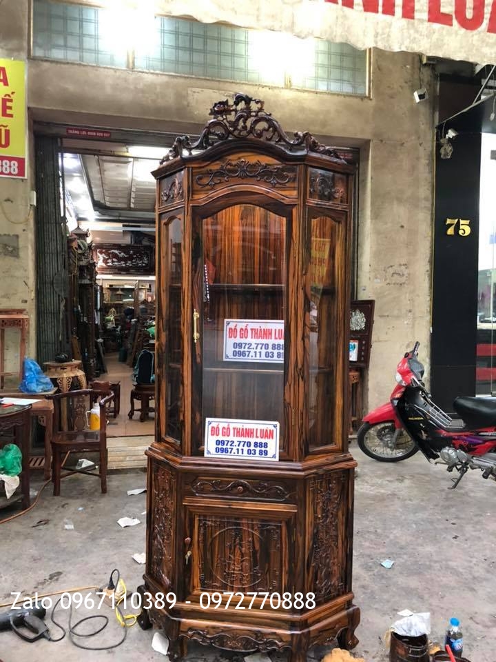 Tủ Rượu Góc Gỗ Mun. Khách An Đồng, An Dương, Hải Phòng.