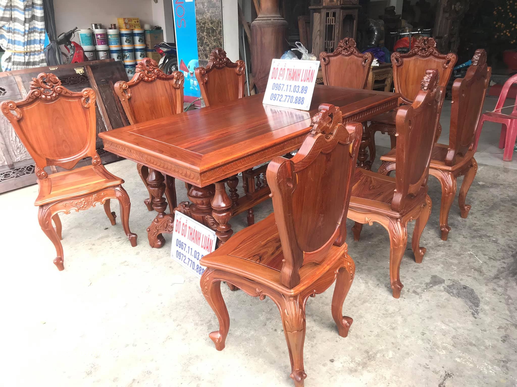 Bàn Ghế Ăn Mẫu Lu-i Mới Gỗ Cẩm Vip. A Lâm - Giải Phóng, Hà Nội