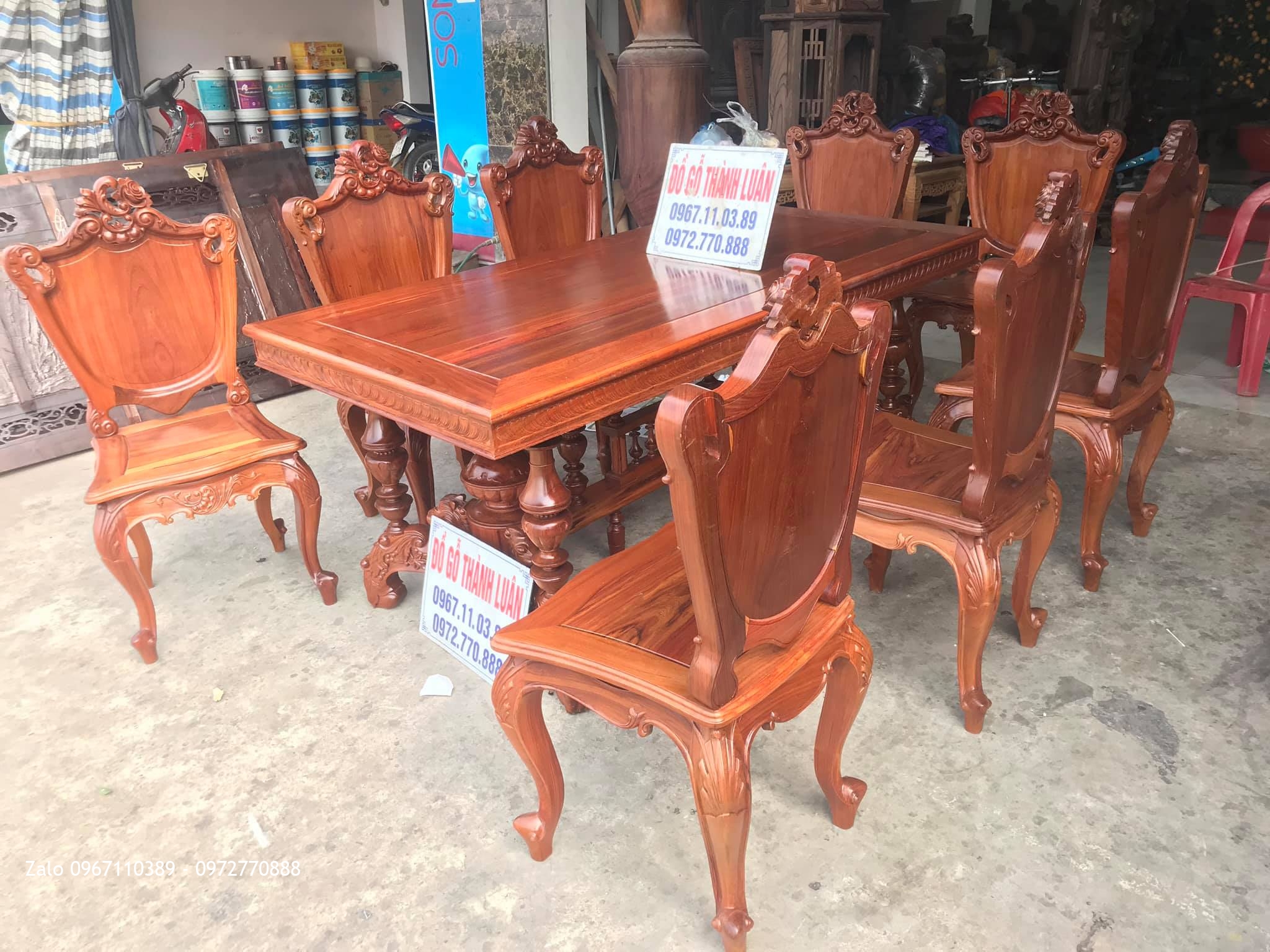 Bàn Ghế Ăn Mẫu Lu-i Mới Gỗ Cẩm Vip. A Lâm - Giải Phóng, Hà Nội.