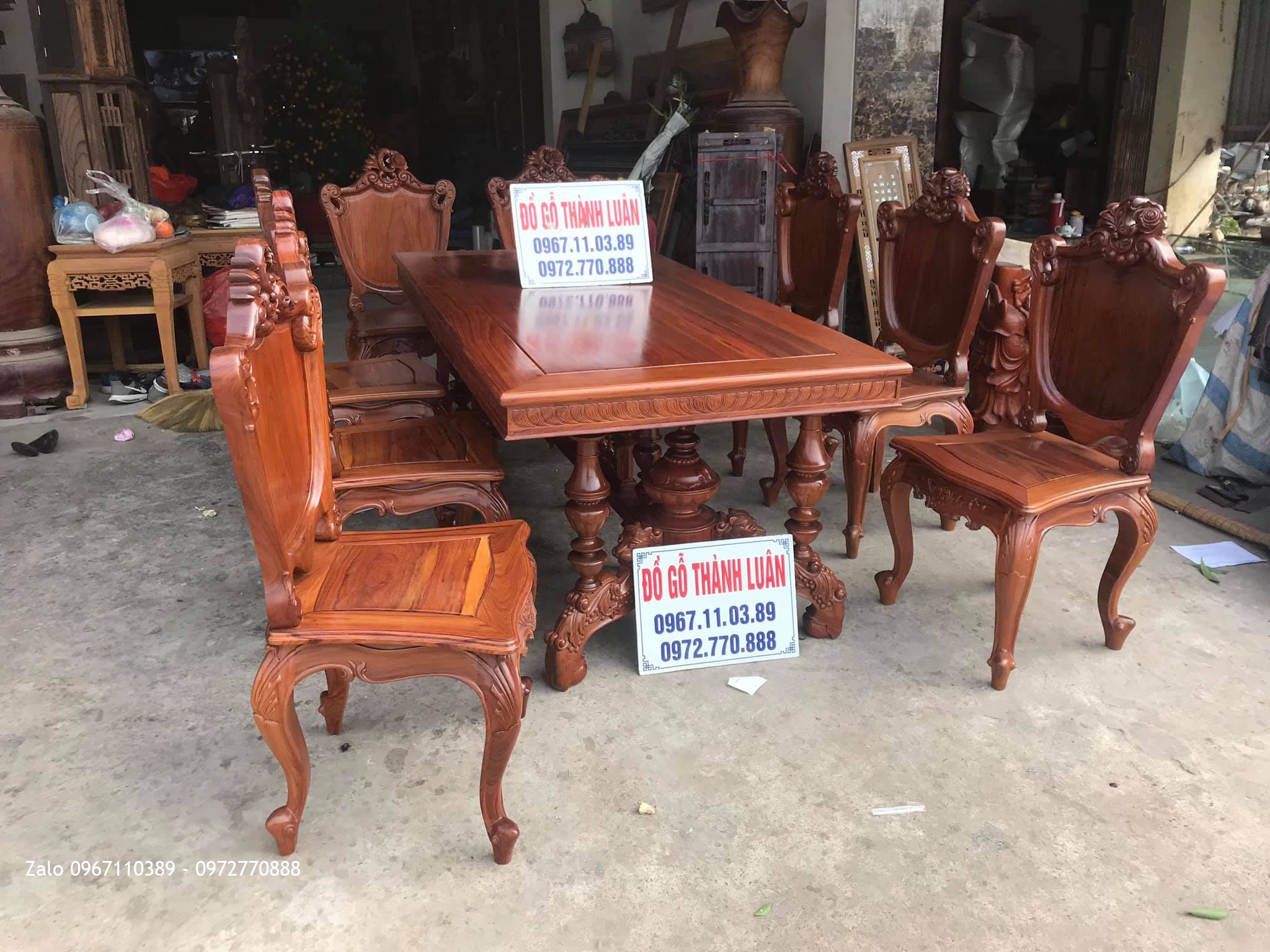 Bàn Ghế Ăn Mẫu Lu-i Mới Gỗ Cẩm Vip. A Lâm - Giải Phóng, Hà Nội.